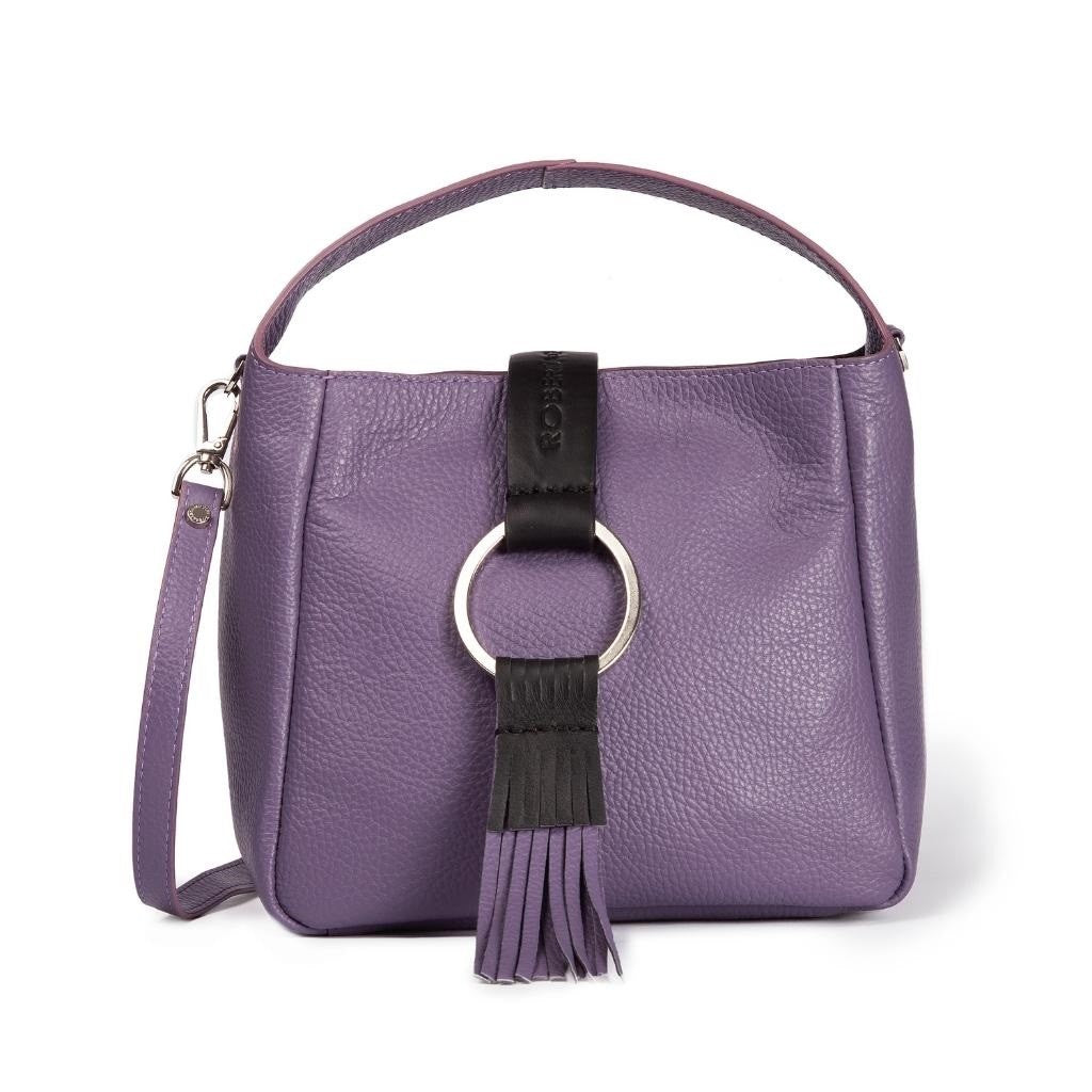 Borse Samanta Hobo Small in Pelle Viola