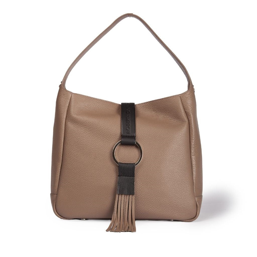 Borse Samanta hobo midi in pelle cammello