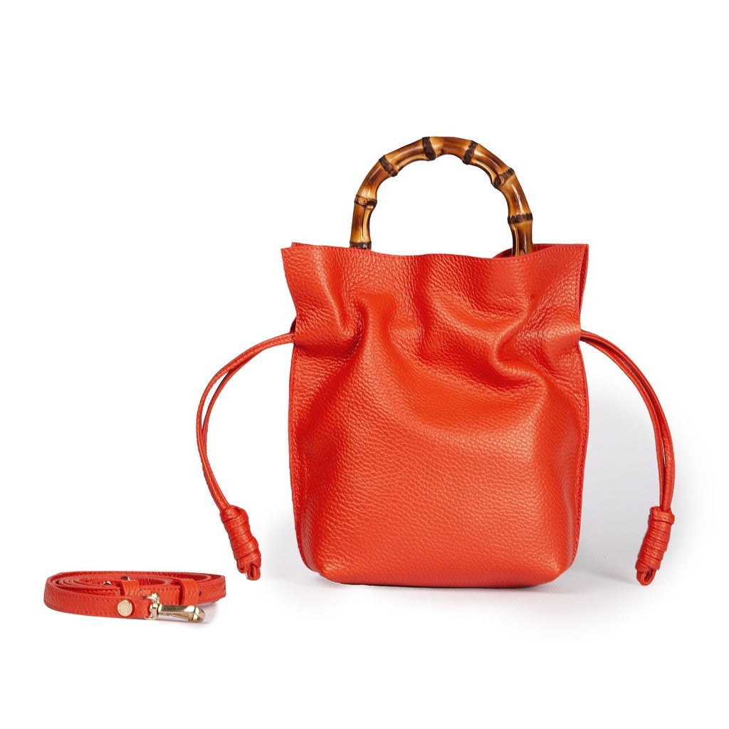 Borse Silvana small in pelle martellata rossa