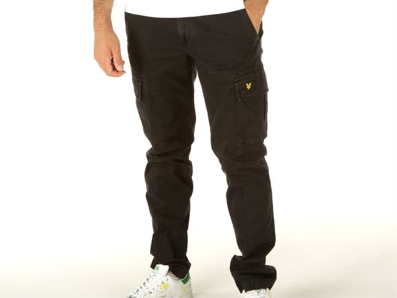 Men's black cotton trousers