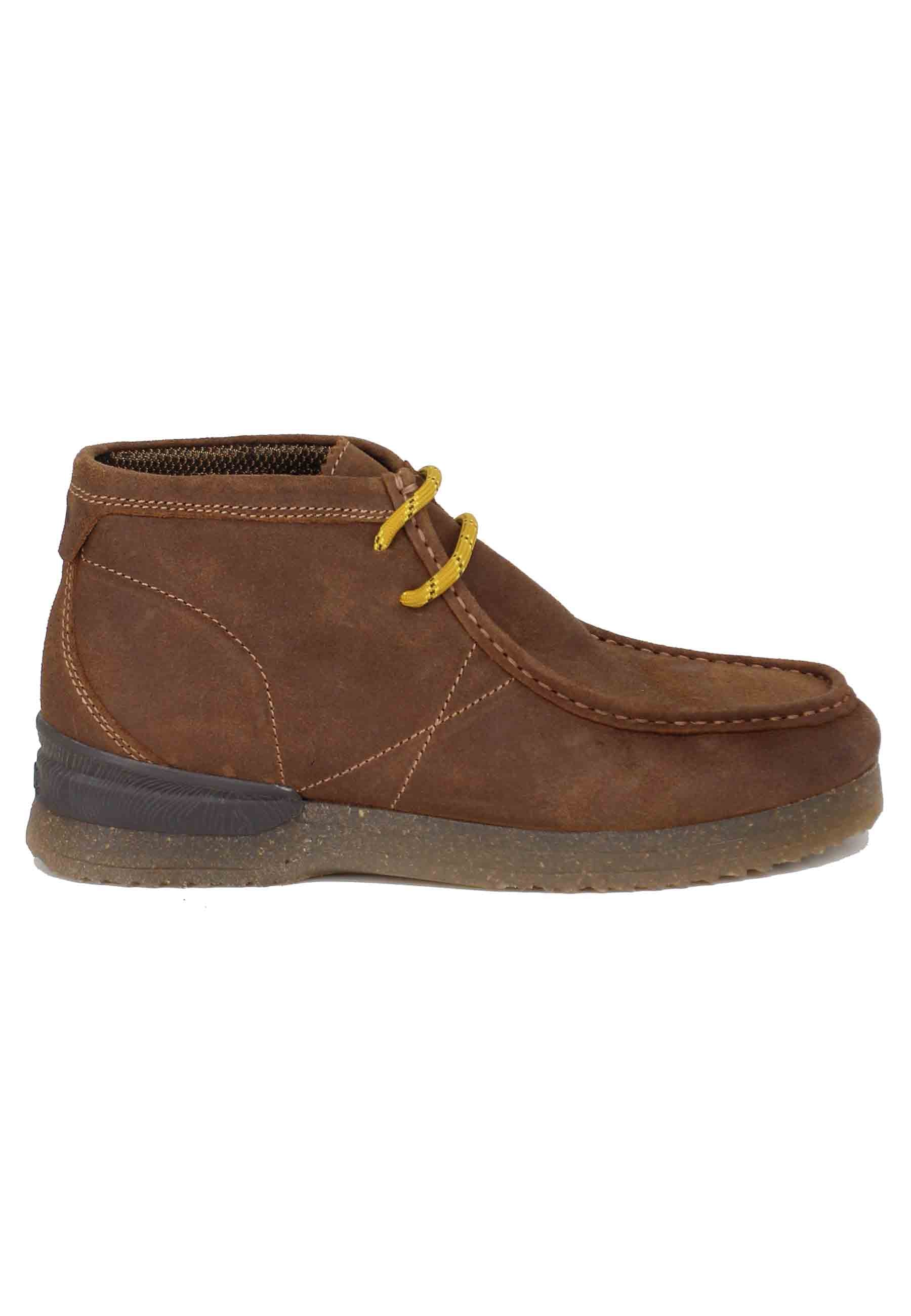 Men's ankle boots in leather suede with Bantam crepe sole