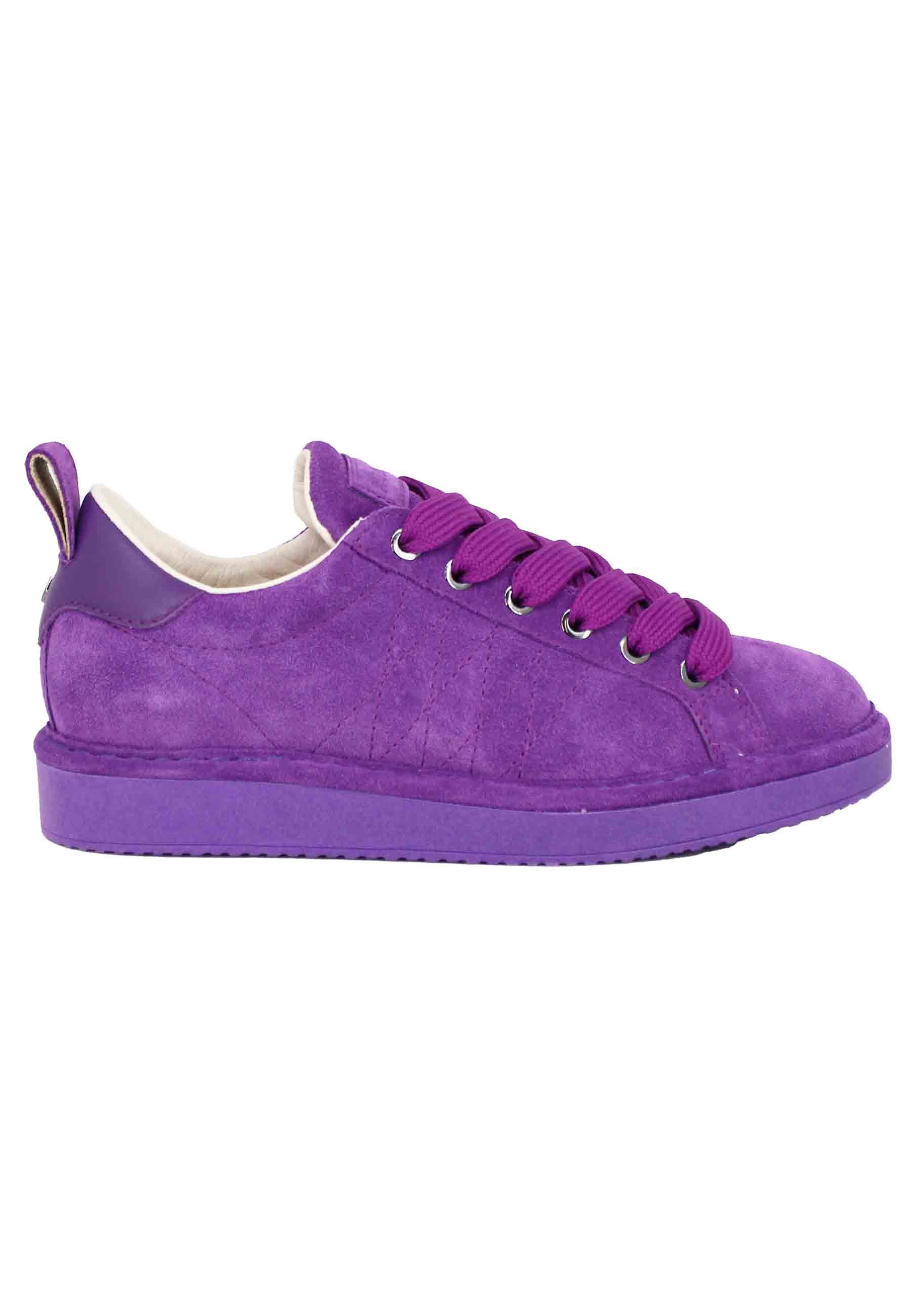 Women's sneakers in purple eco suede