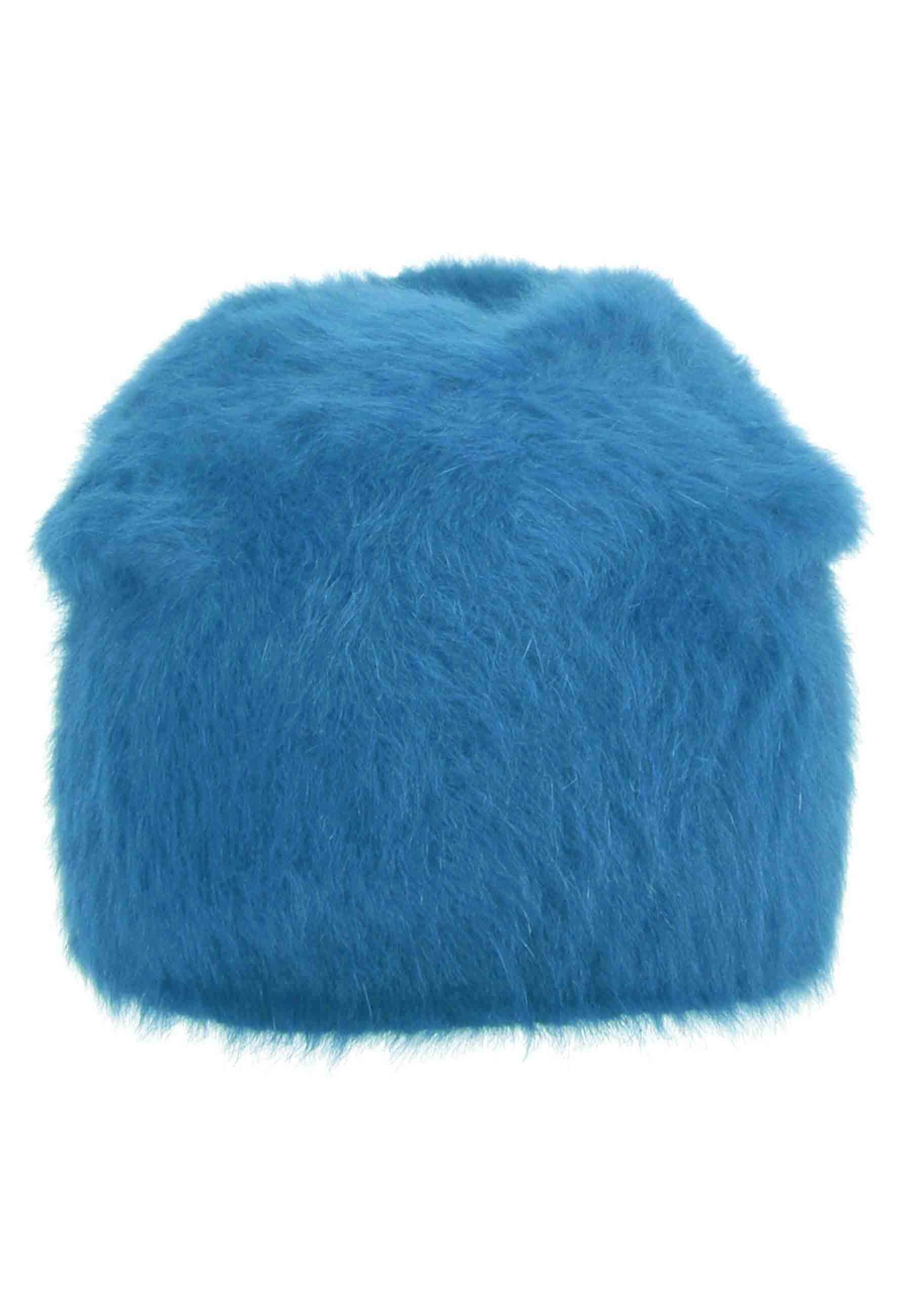 Copricapo in lana d'angora azzurro