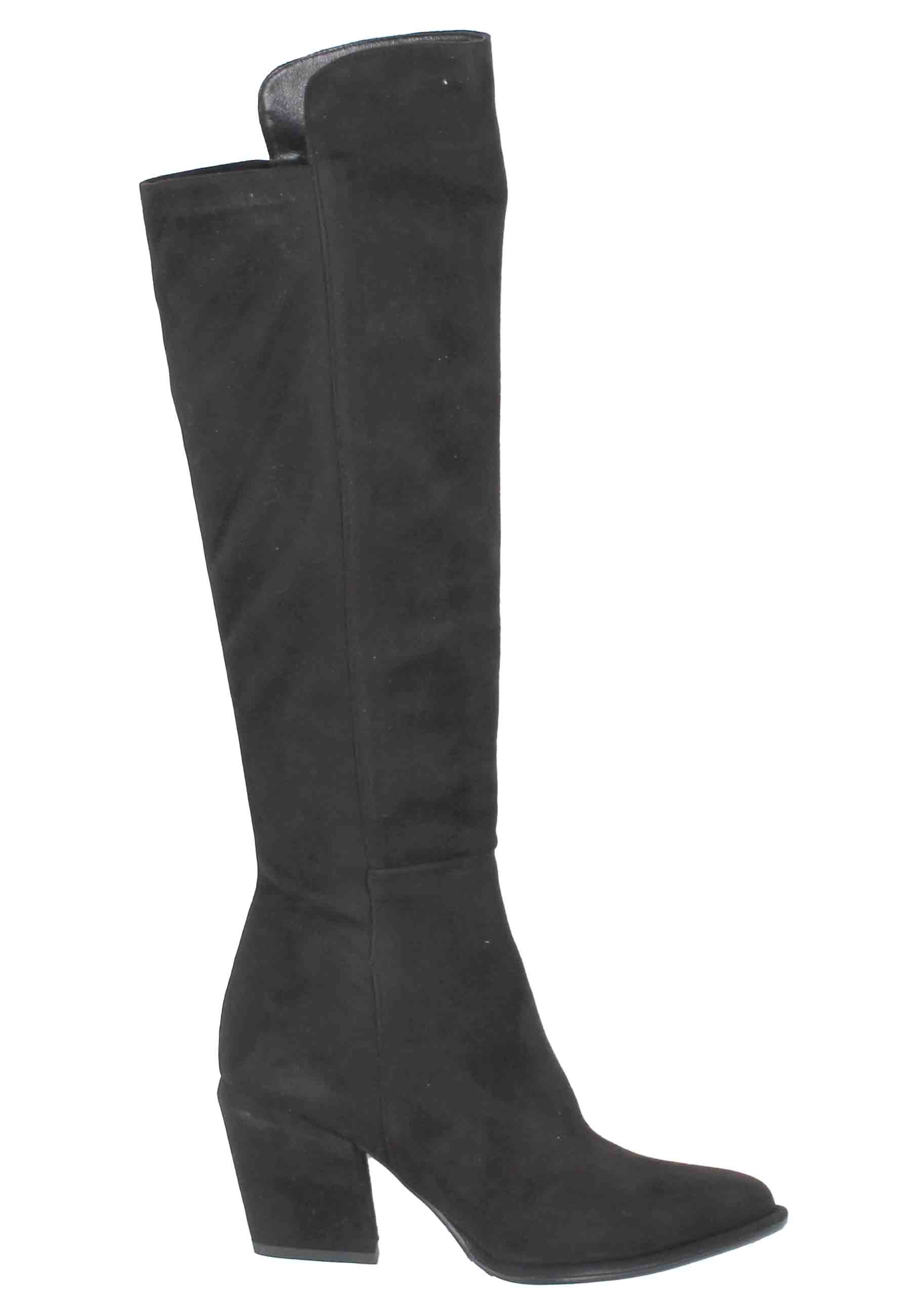 Bottines pour femmes en éco-daim stretch noir