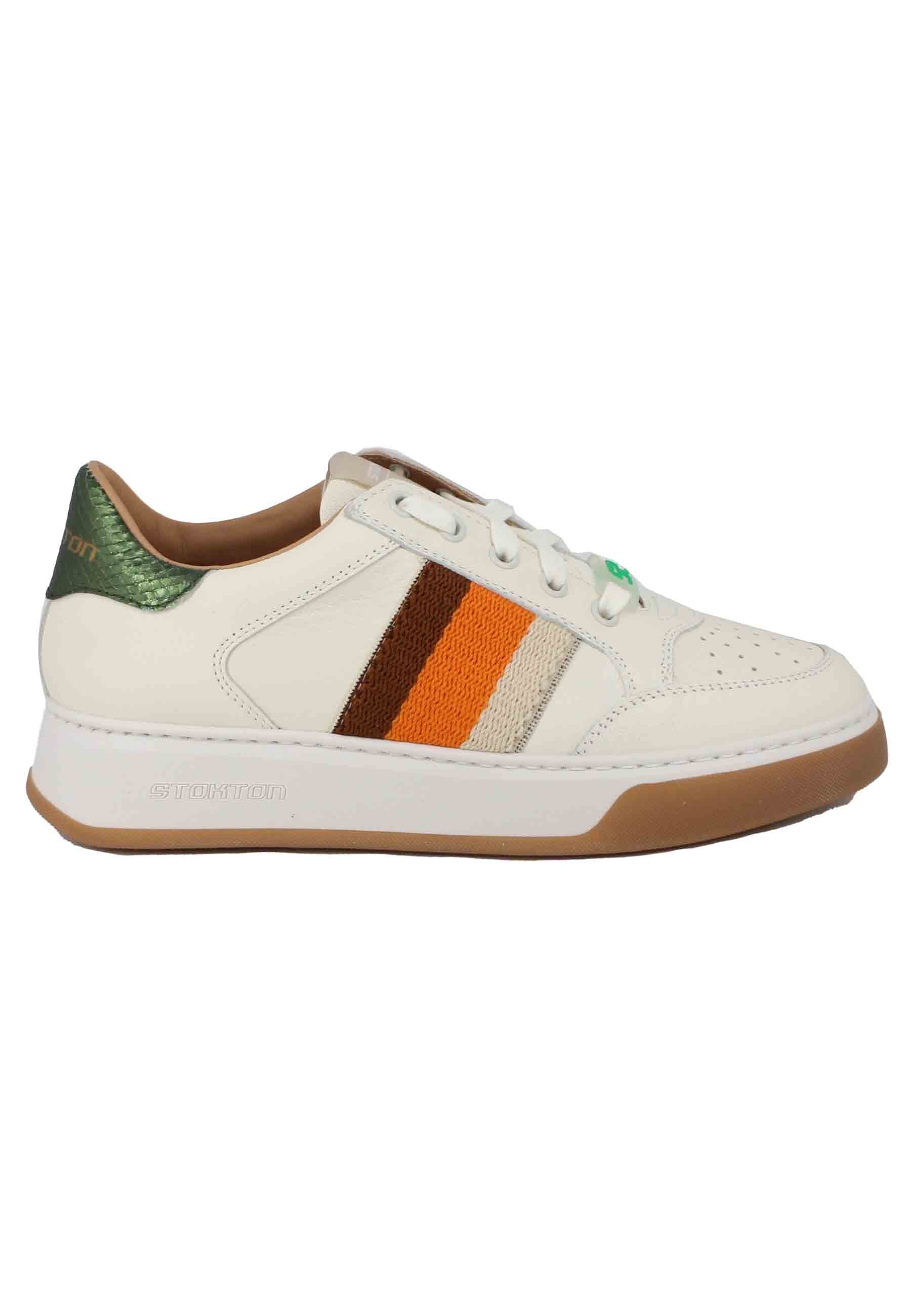 Spatarella Sneakers donna in pelle off white