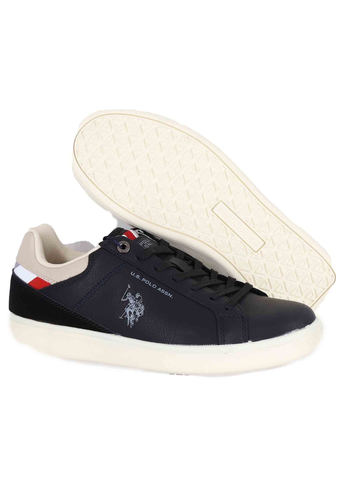 Sneakers uomo in eco pelle nero ROKKO001B BLK-WHI01 U.S. Polo Assn. 