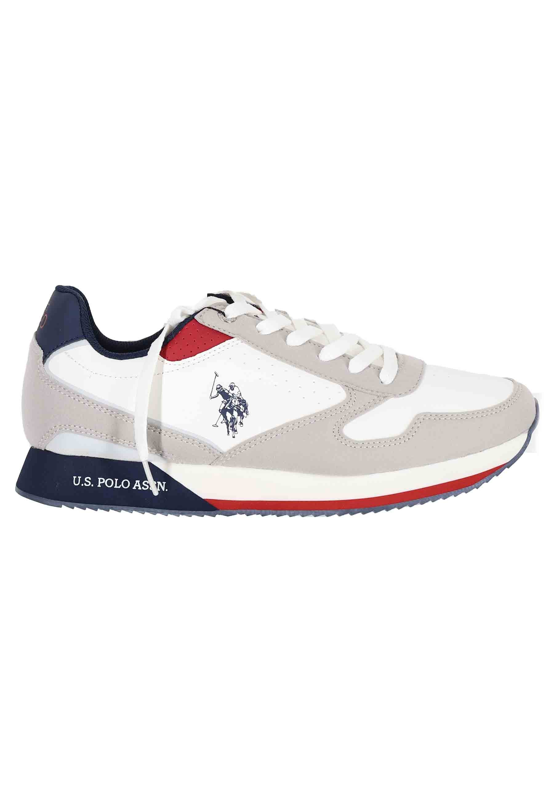 Sneakers uomo in tessuto bianco