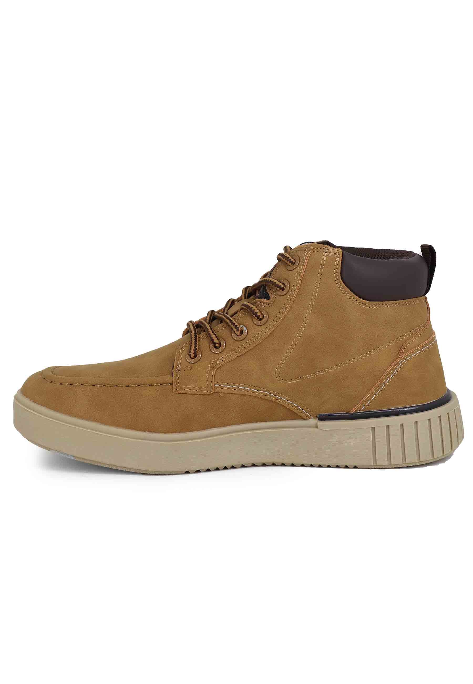 Men's lace-up ankle boots in eco leather