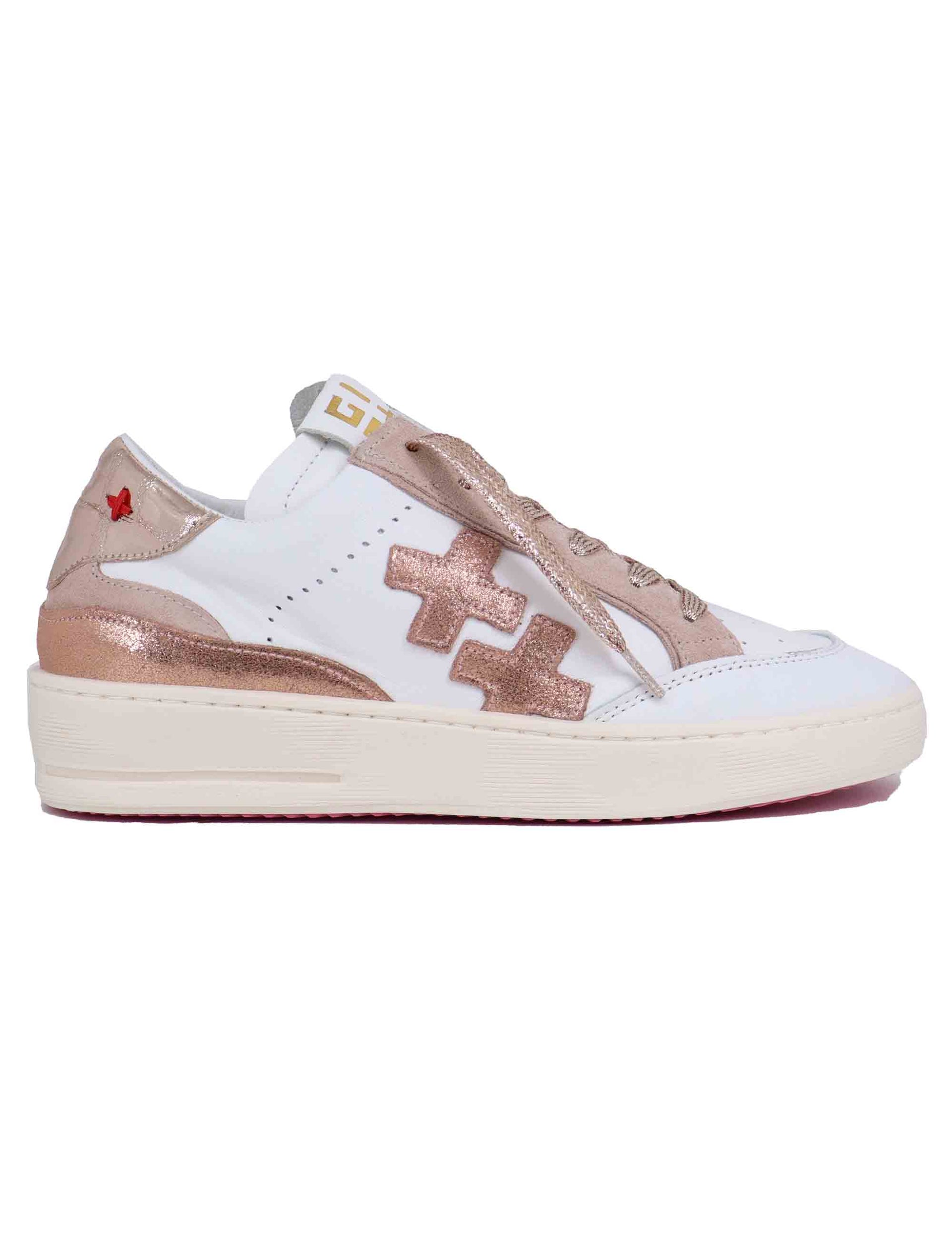 Sneakers donna in pelle bianca