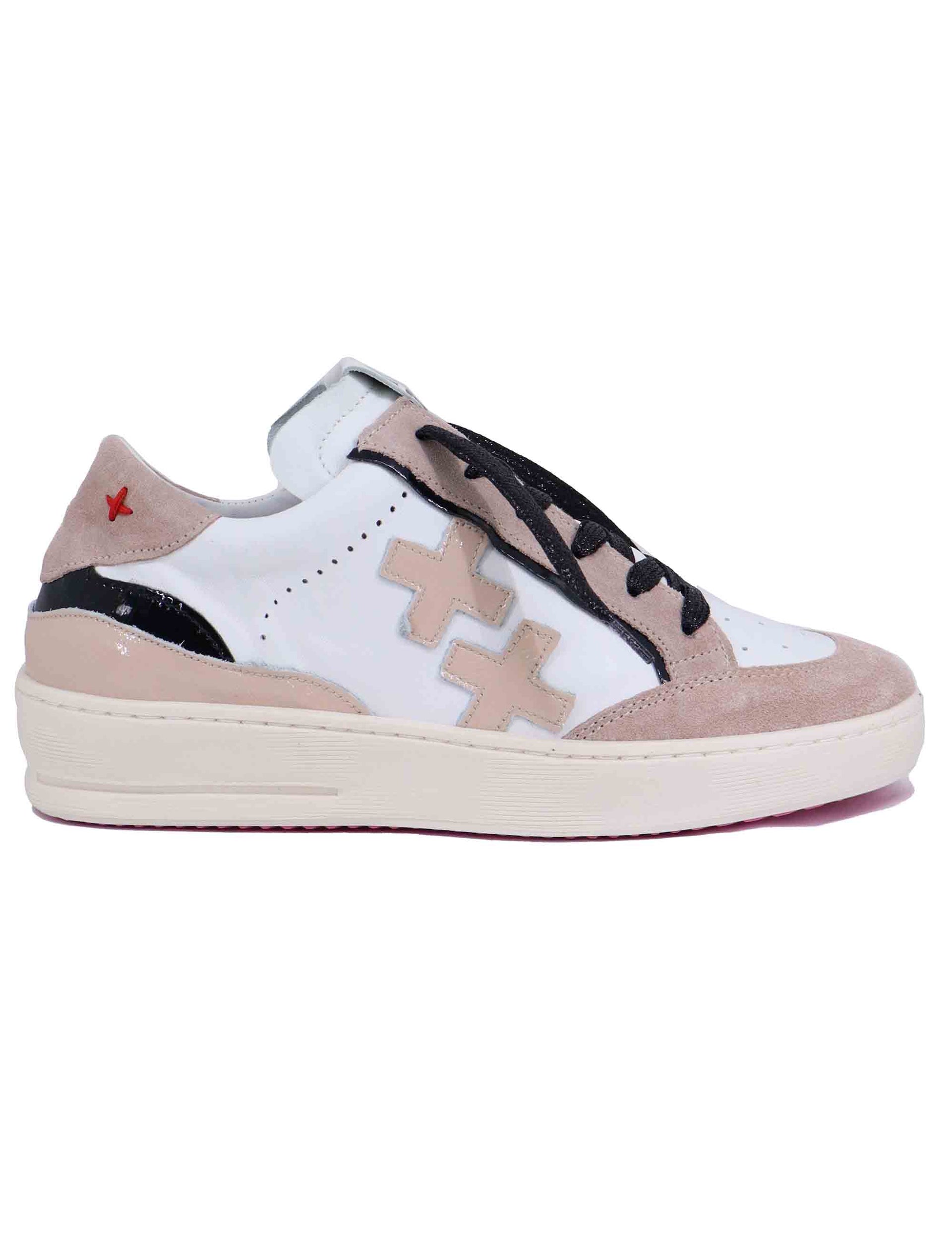 Sneakers donna in pelle bianca