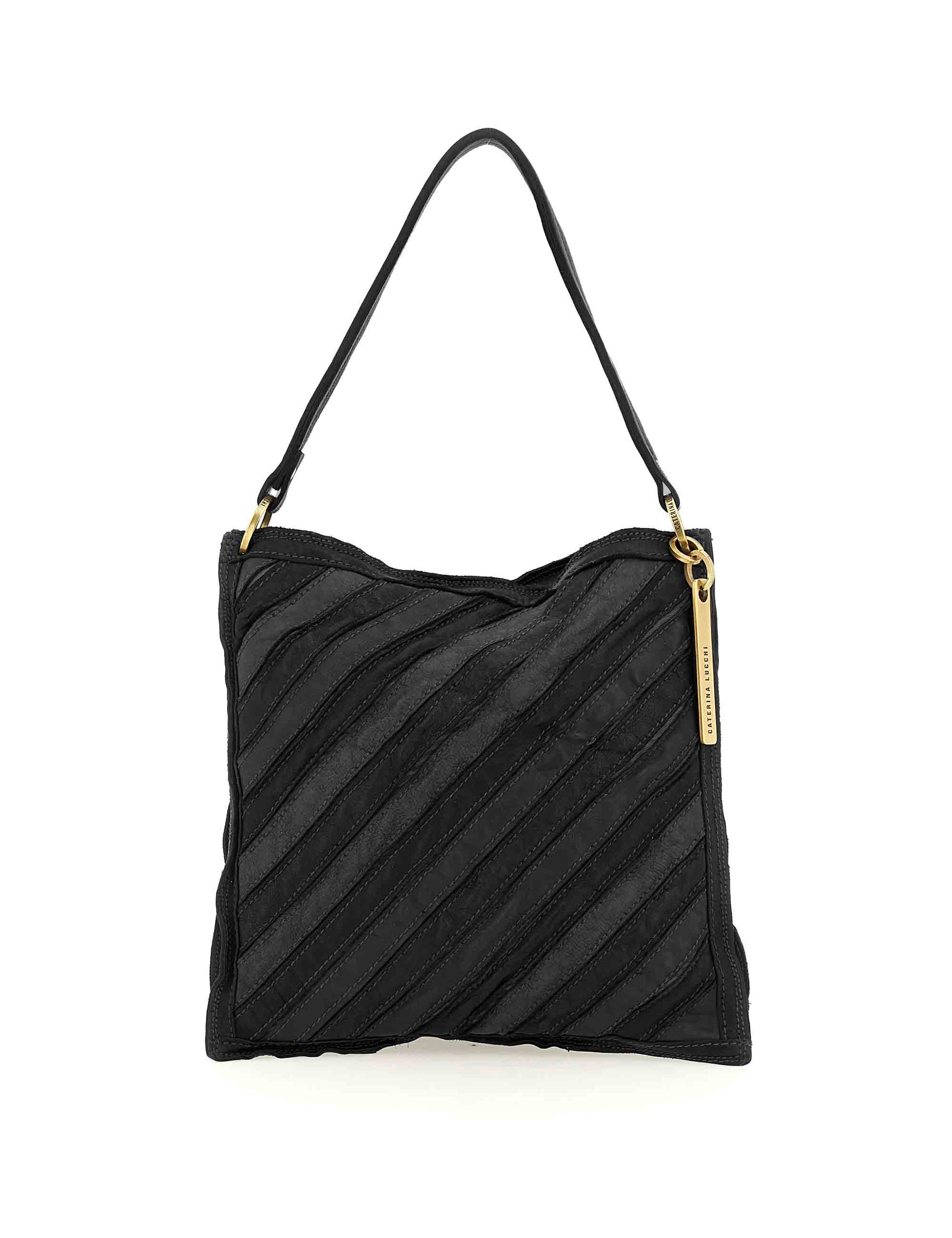 Clara women's shopping bags in black leather