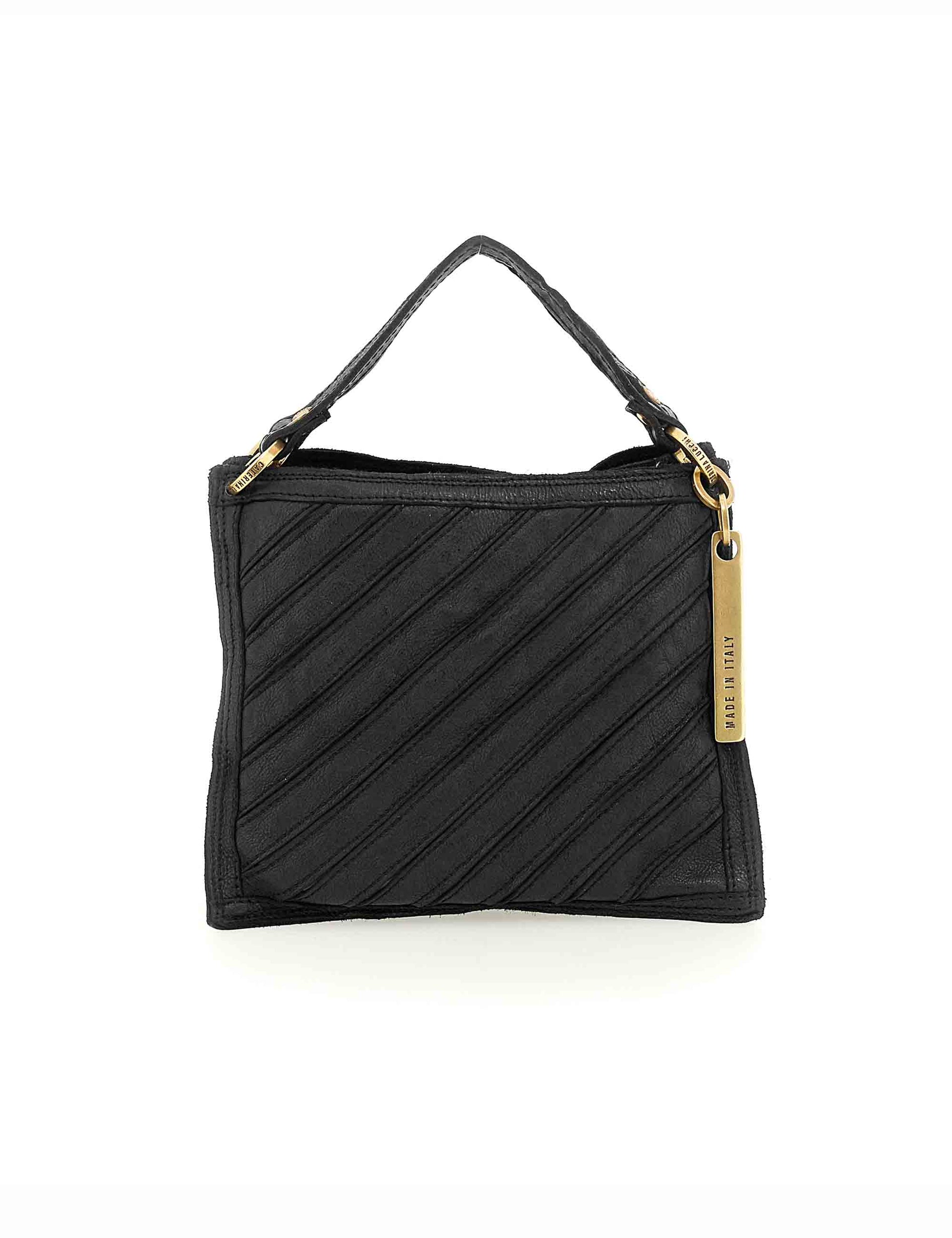 Clara women's clutch bags in black leather