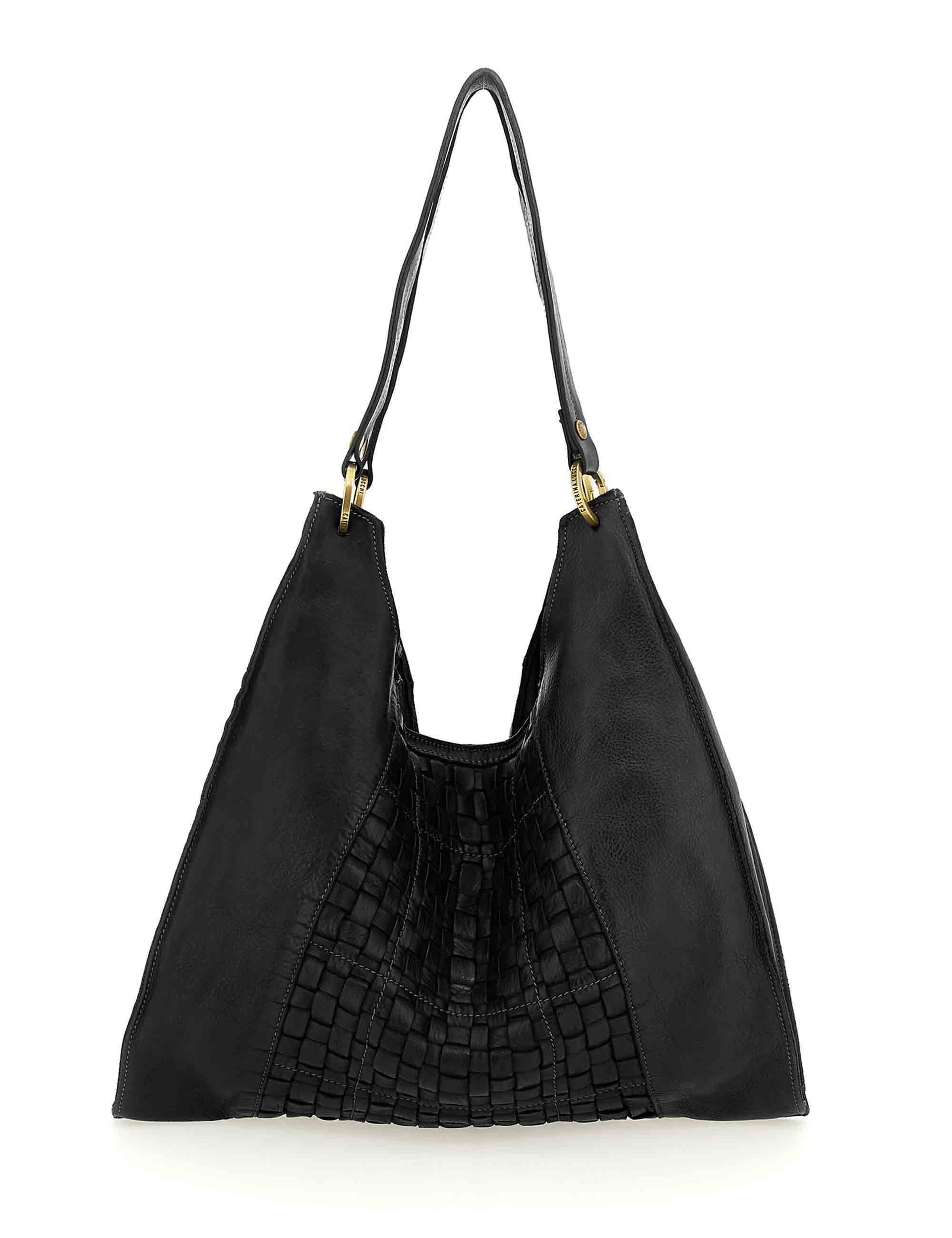 Ester Women's Shopping Bags in Black Leather