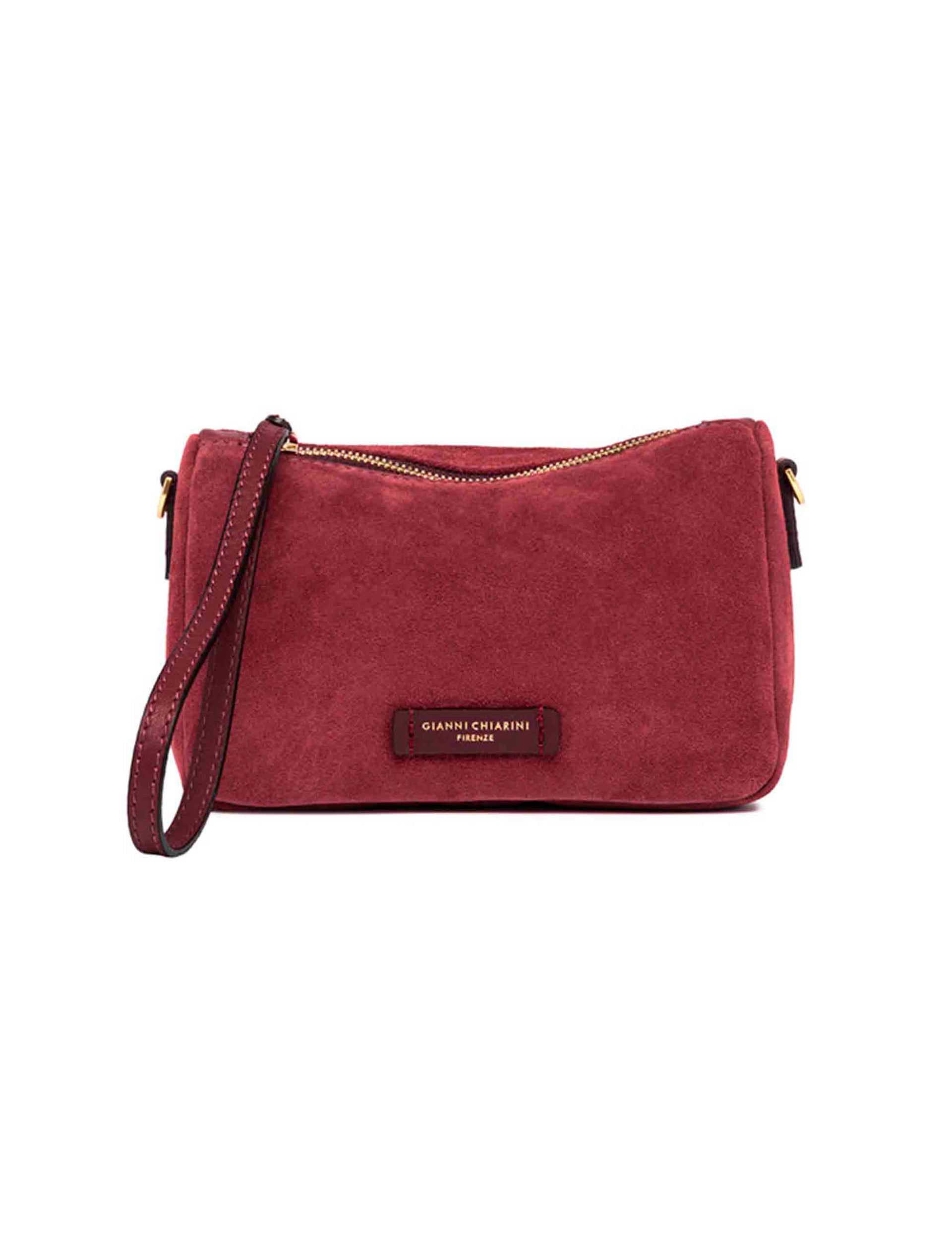 Nora Pouch women's clutch bags in burgundy suede