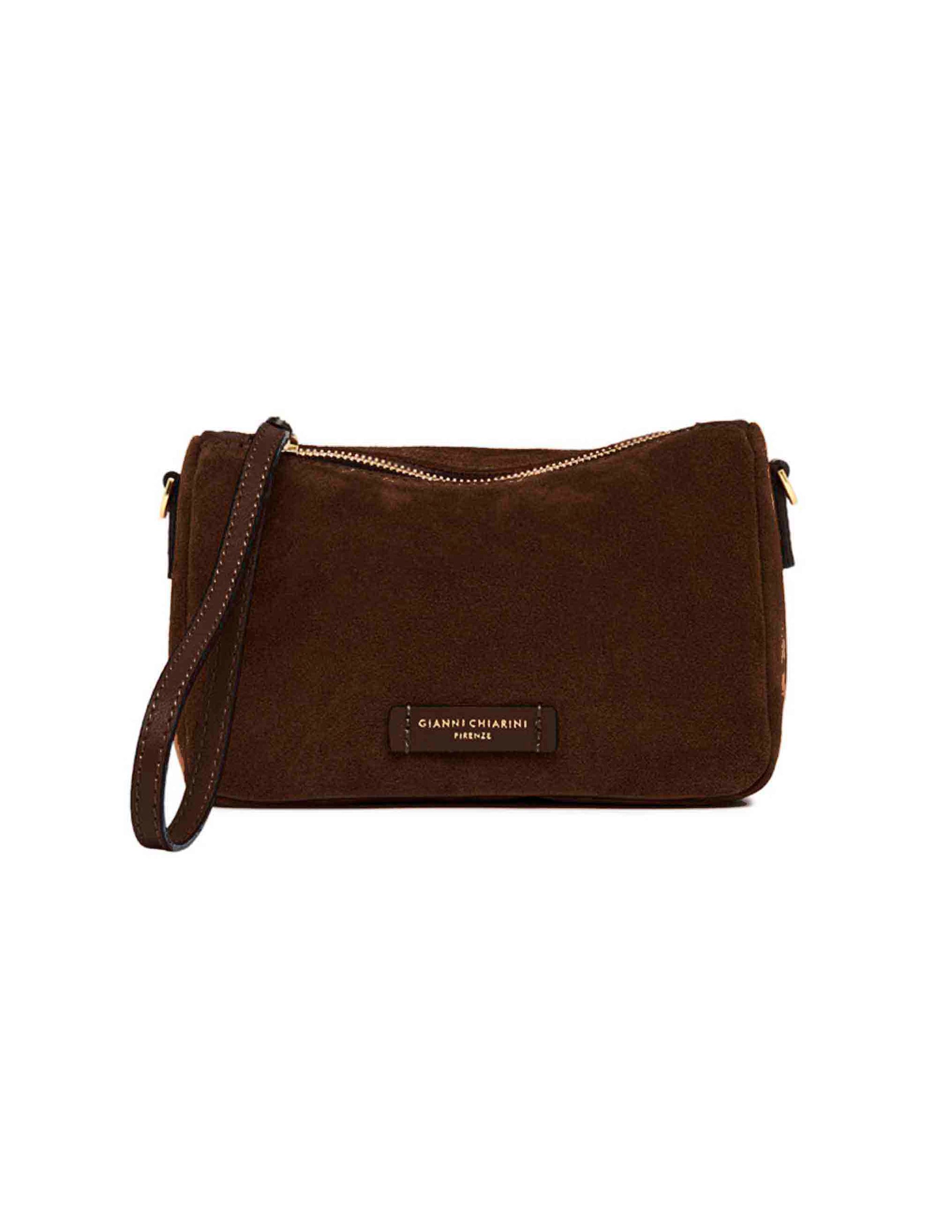 Nora Pouch women's clutch bags in dark brown suede