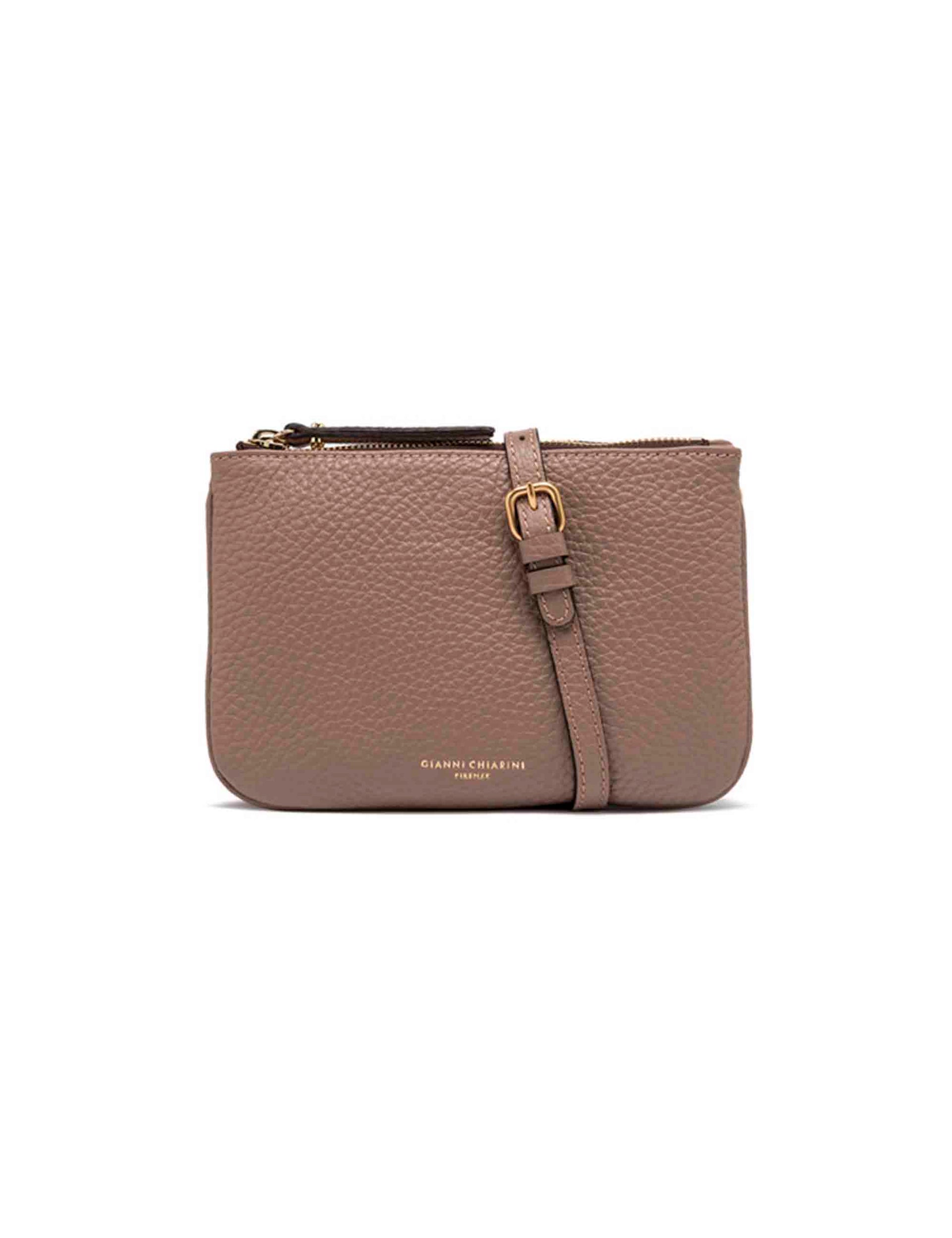 Frida women's shoulder bags in taupe leather