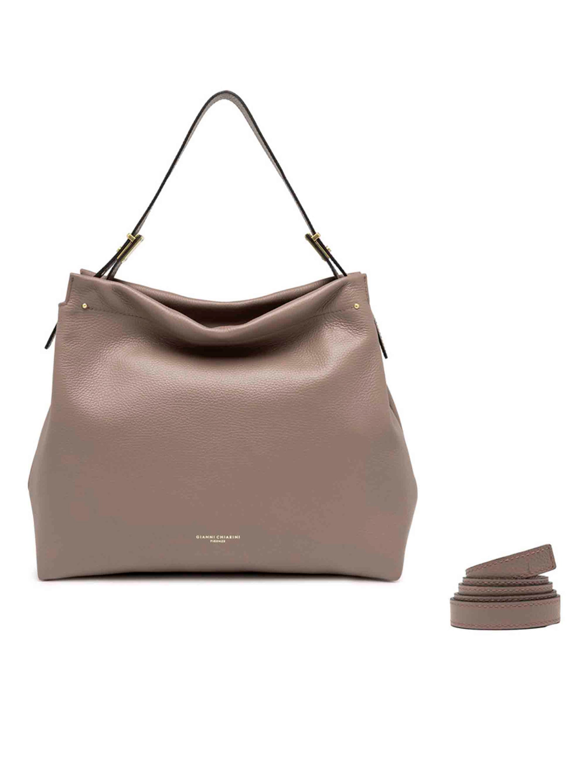 Matilde women's shoulder bags in taupe leather