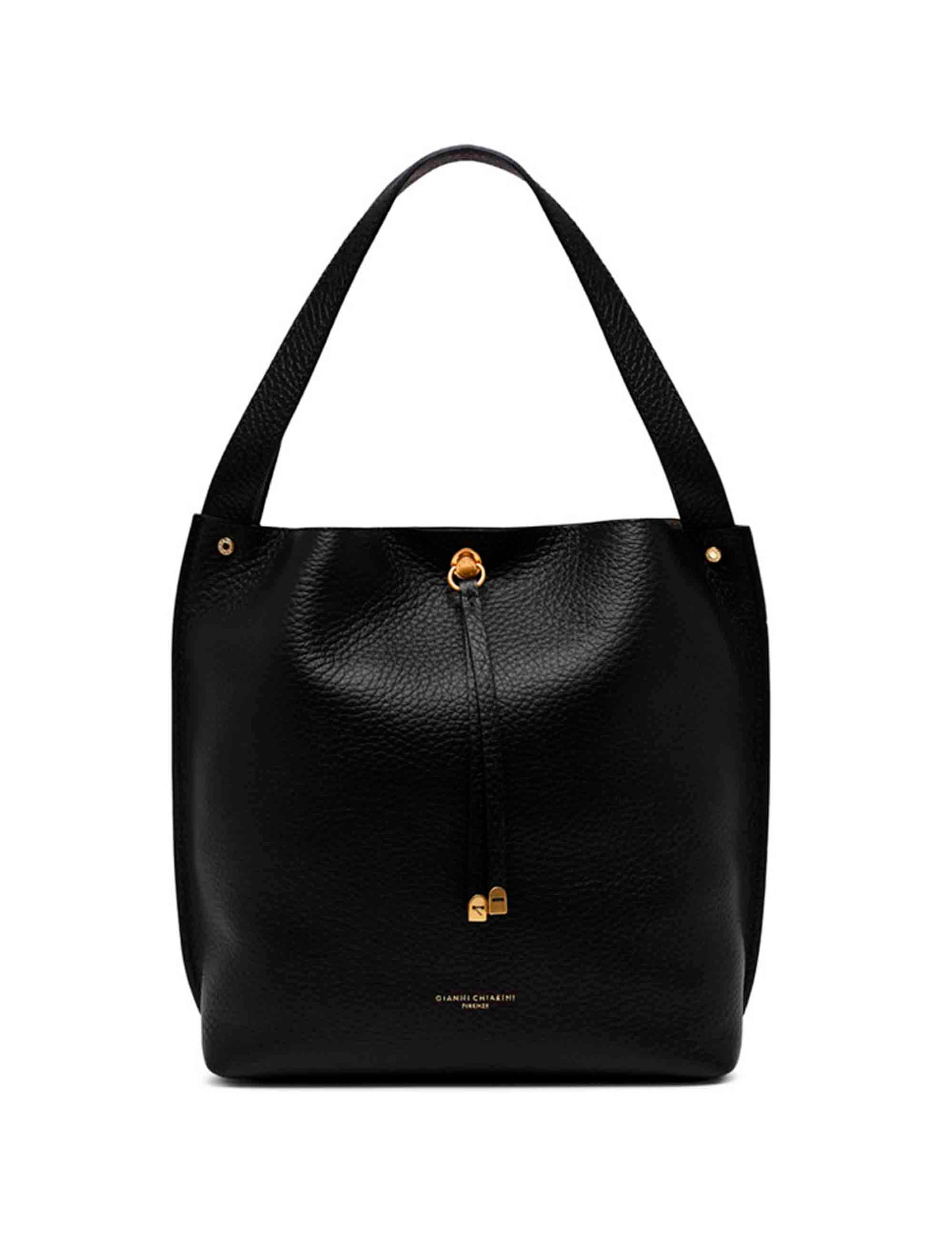 Egle Women's Shoulder Bags in Black Leather