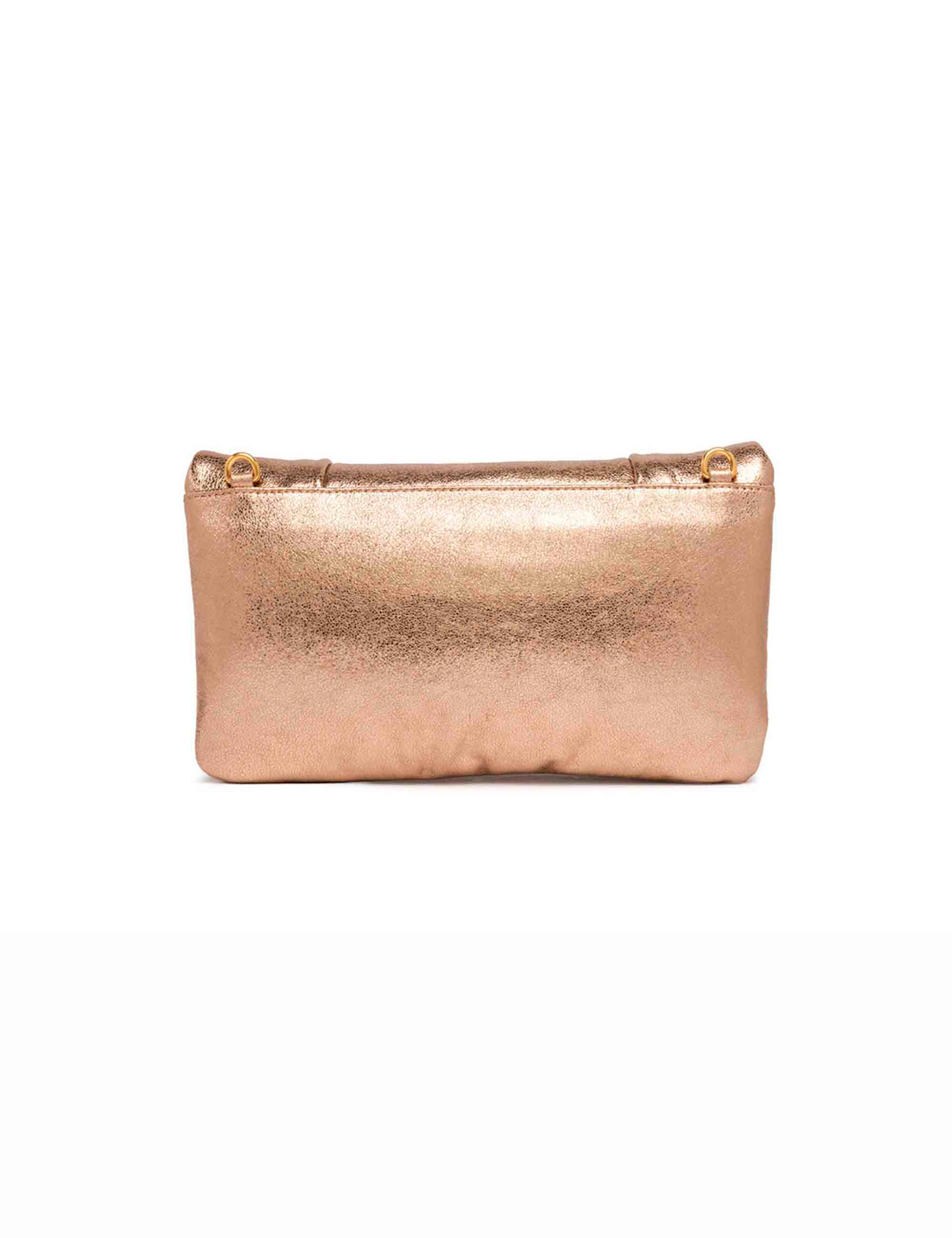 Borse pochette donna Glenda in pelle champagne