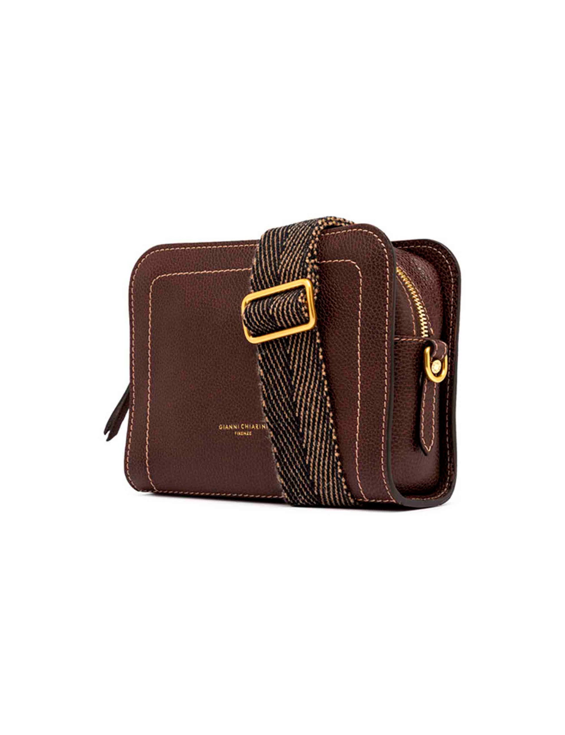 Olly women's shoulder bags in dark brown leather