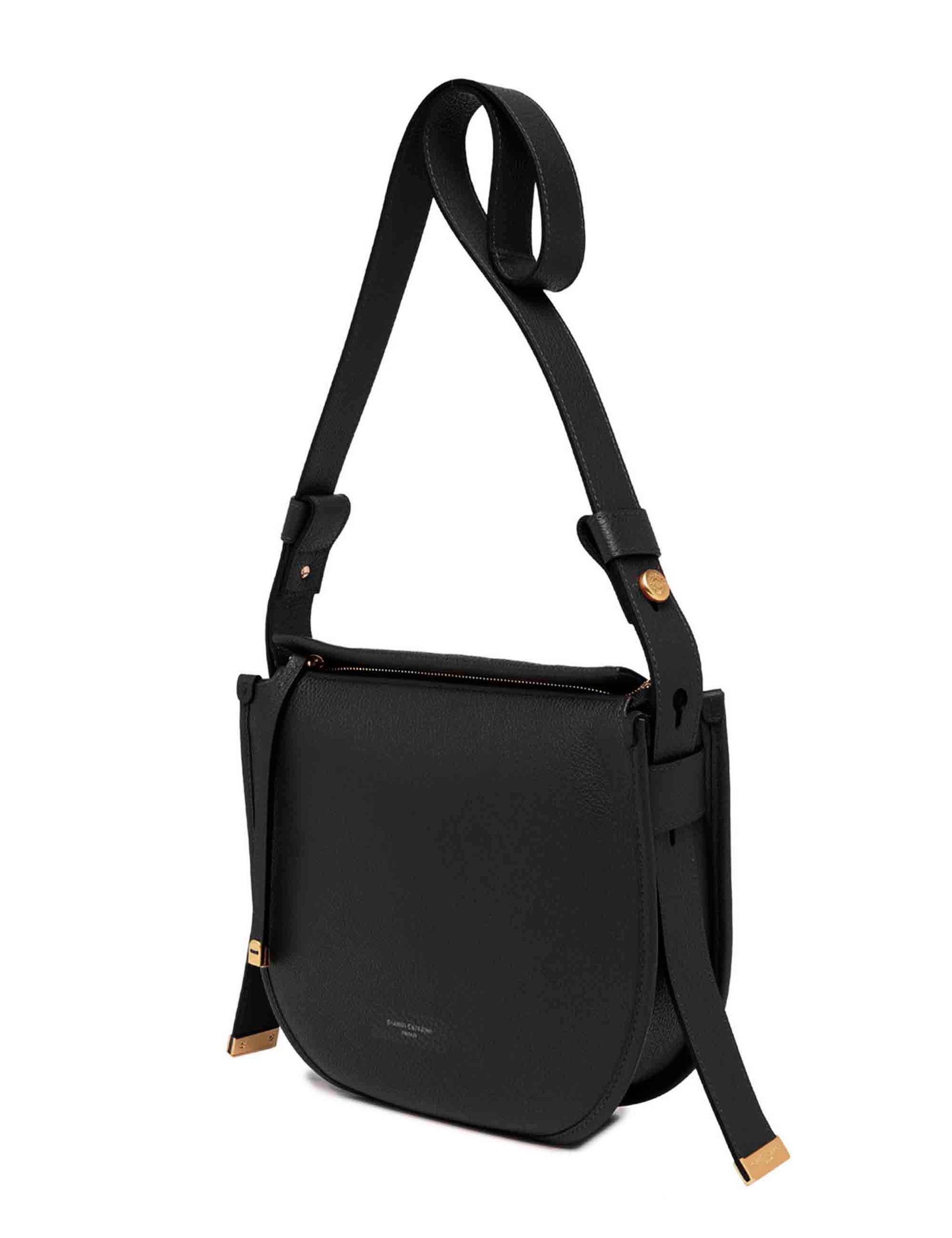 Ginevra women's shoulder bags in black leather