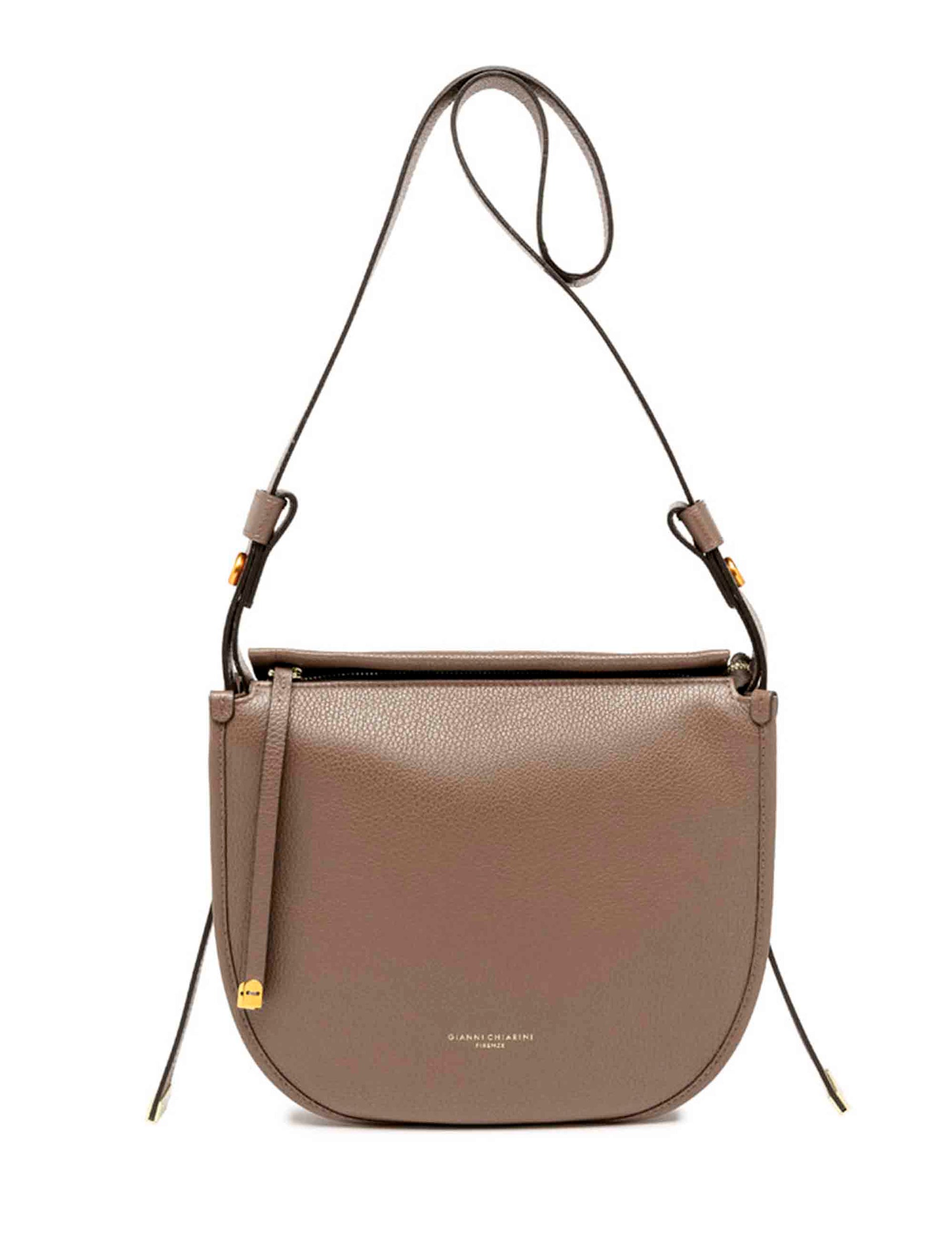 Ginevra Taupe Leather Women's Shoulder Bags