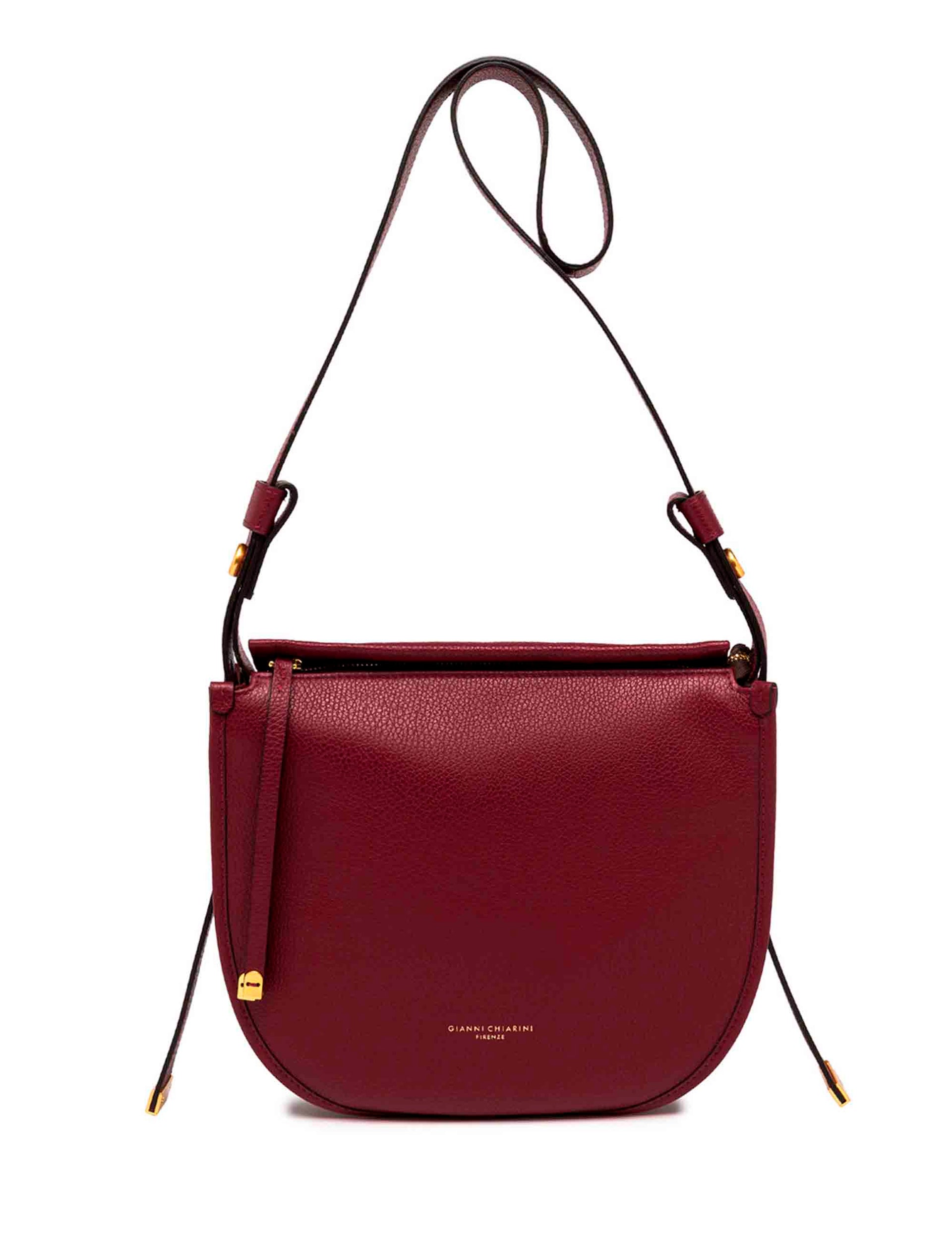 Ginevra Women's Shoulder Bags in Bordeaux Leather