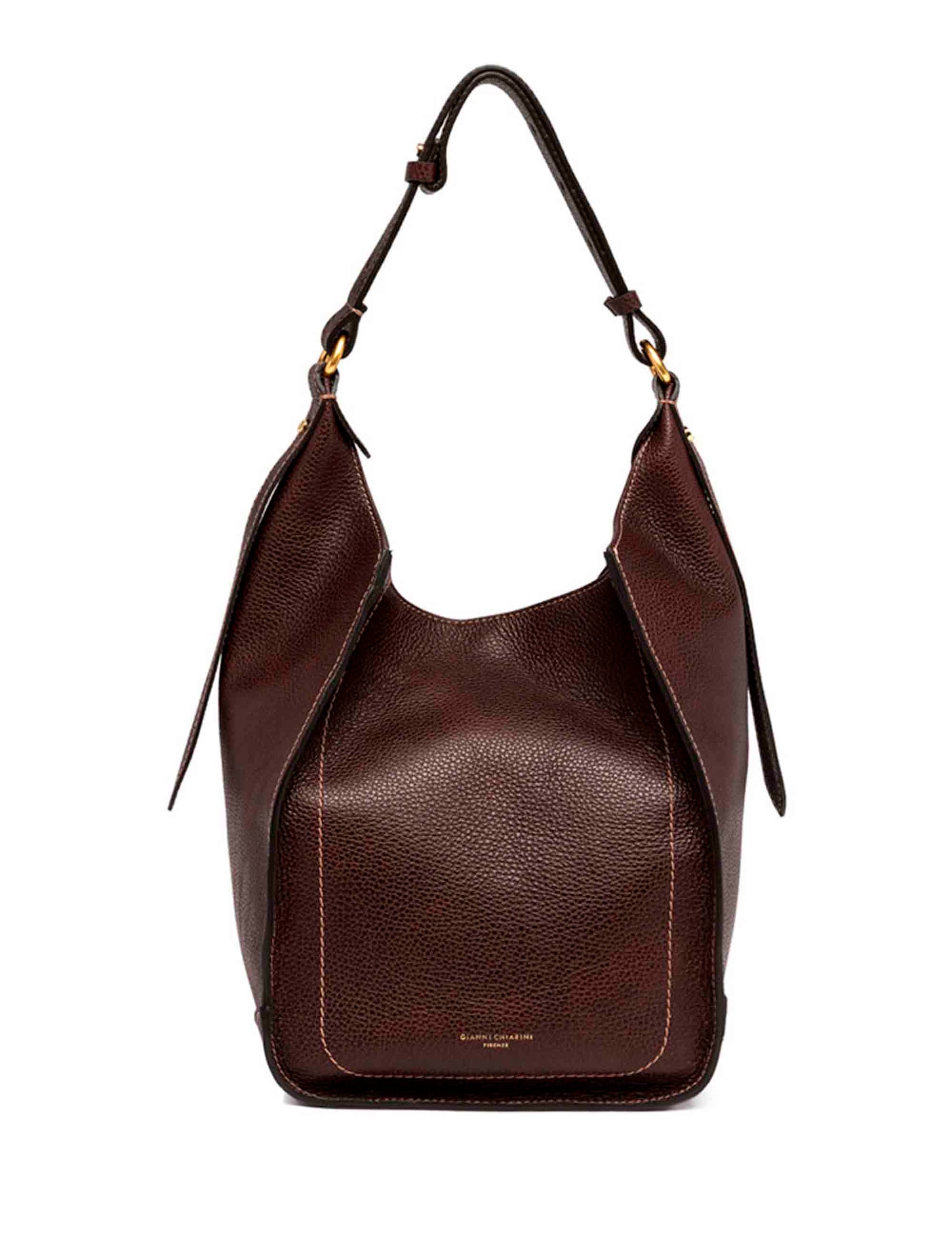 Olly women's shoulder bags in dark brown leather