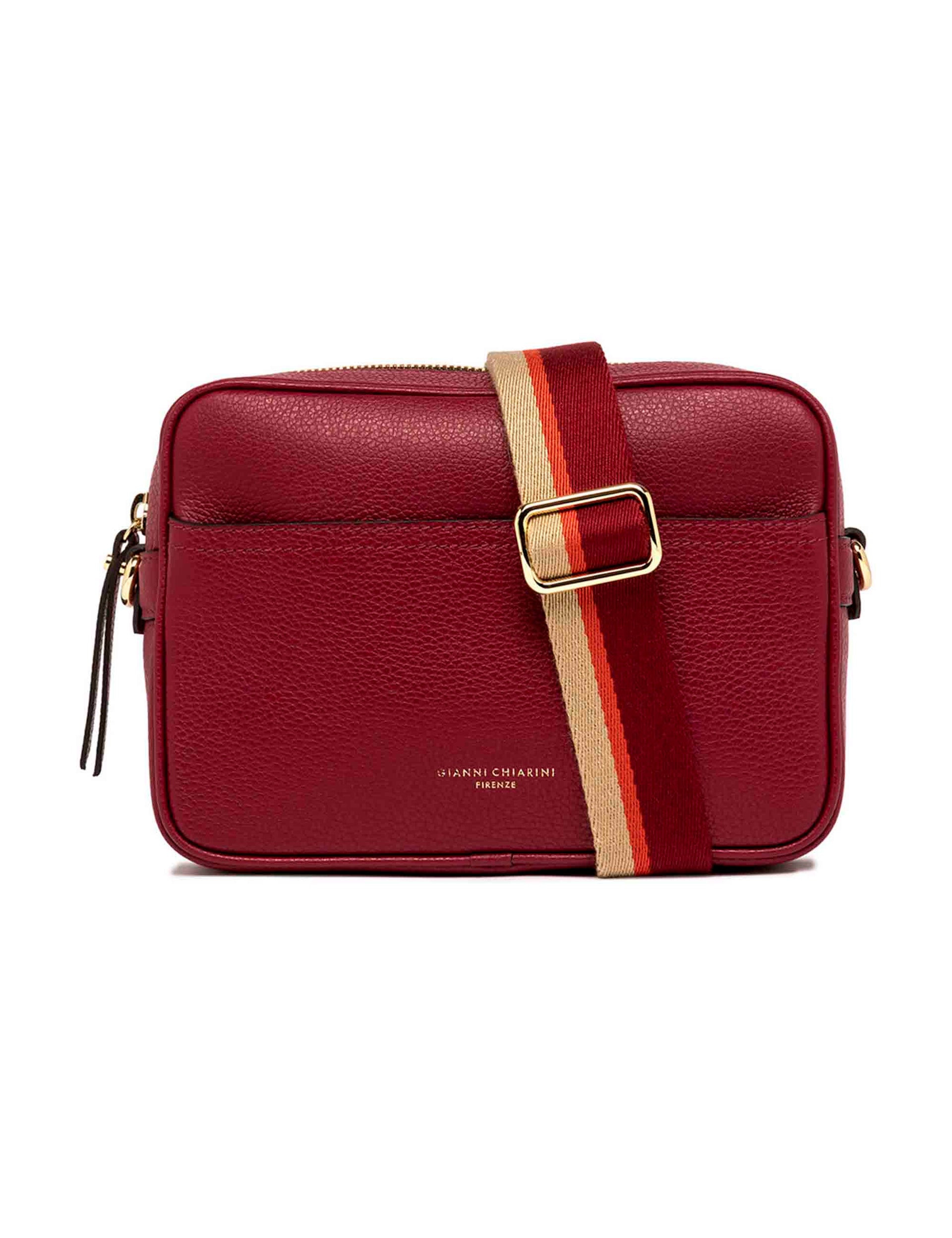 Women's shoulder bags Nina in burgundy leather