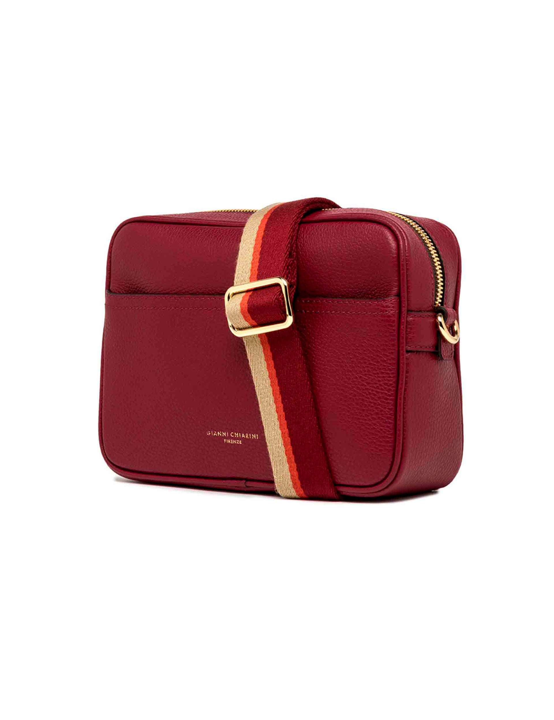 Women's shoulder bags Nina in burgundy leather