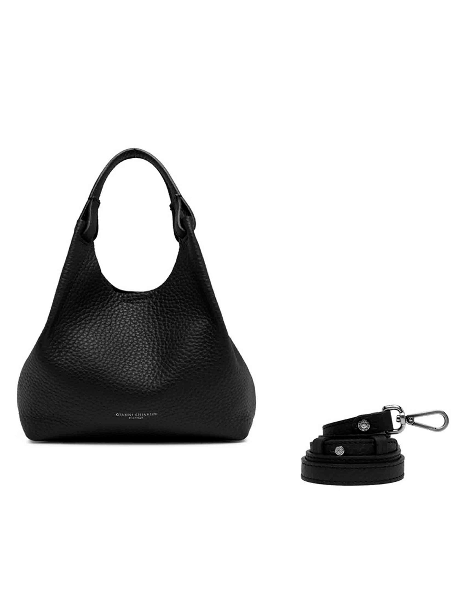 Mini Dua women's bag in black leather