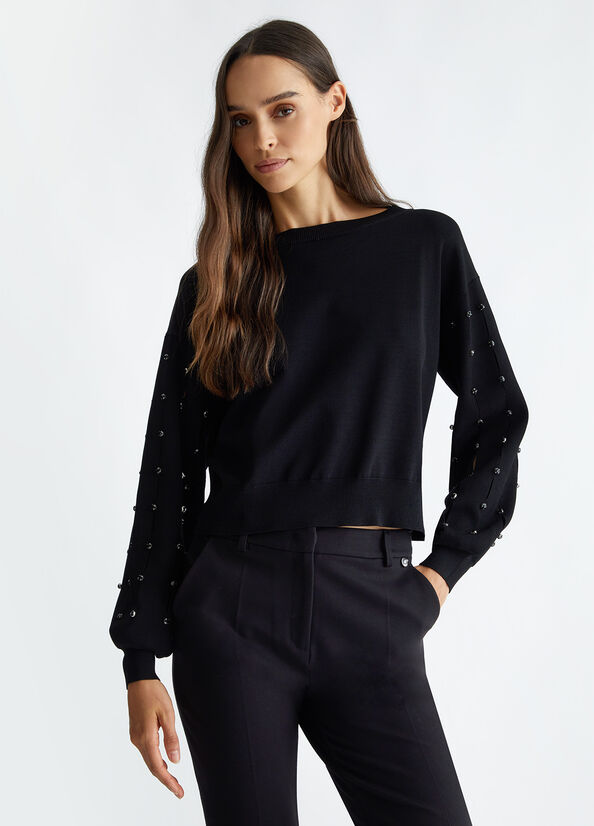 Maglie donna in viscosa stretch nero