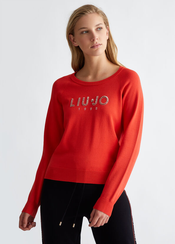 Maglie donna in misto viscosa rosso