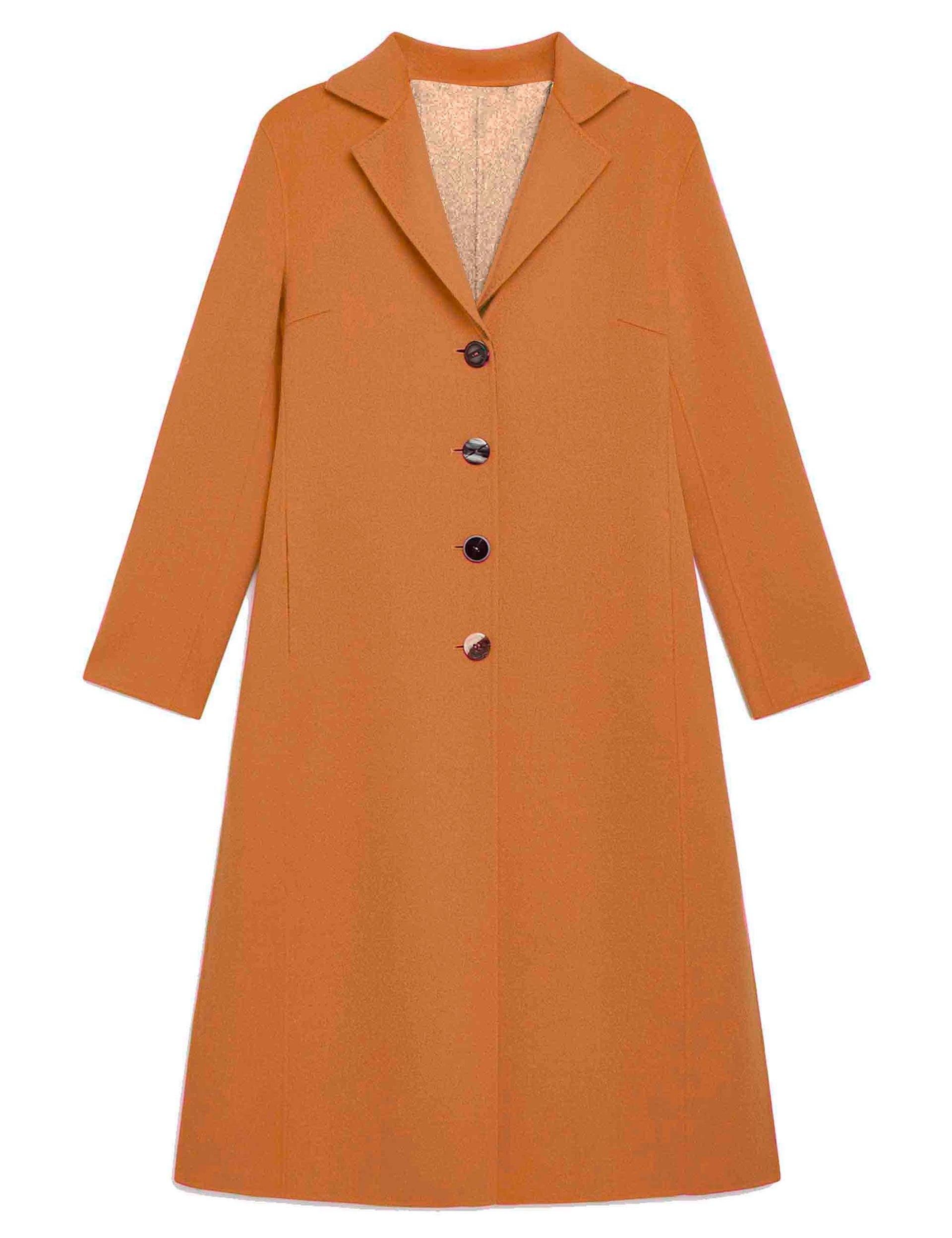 Doubleface women's coats in camel and beige wool