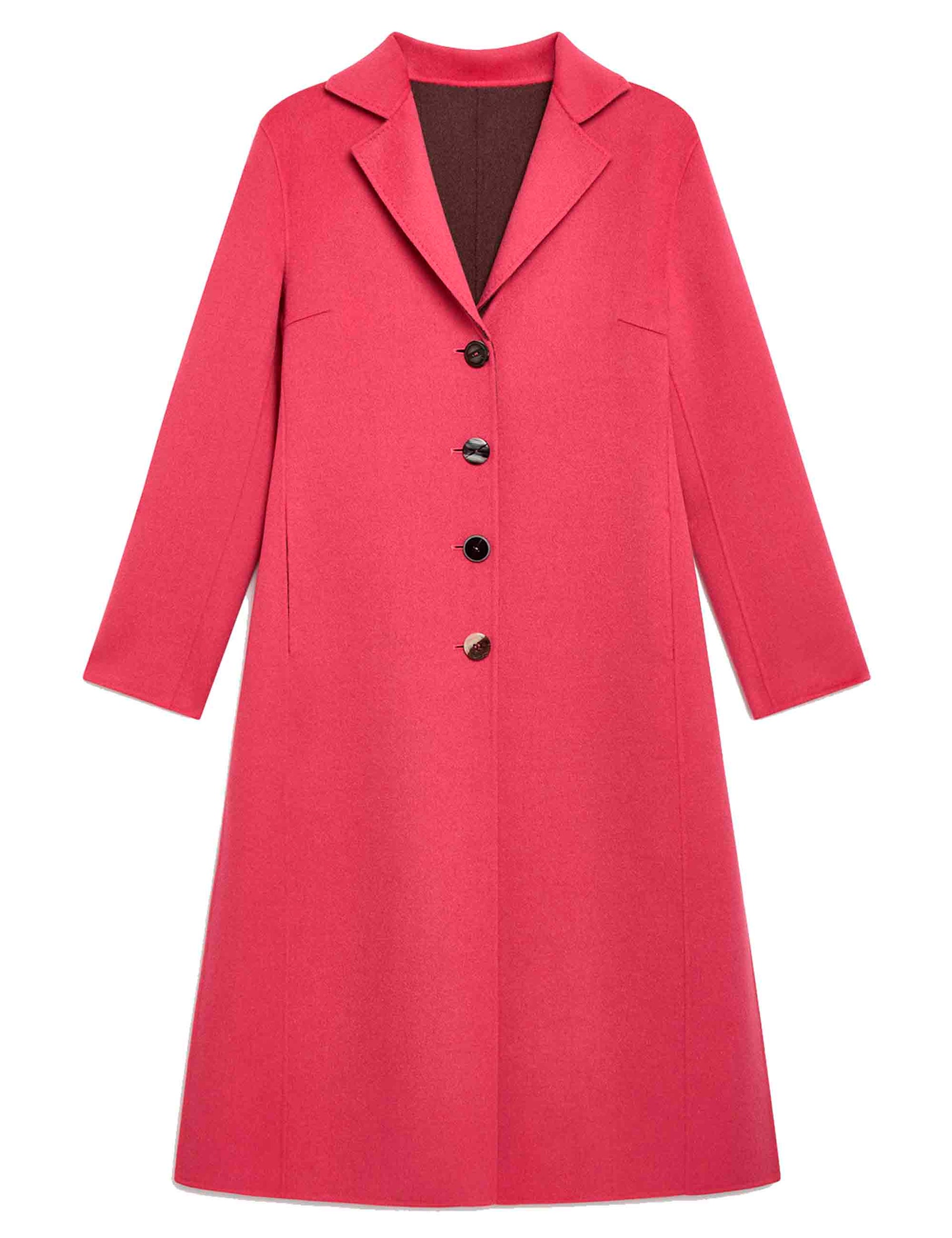 Doubleface women's coats in pink and brown wool