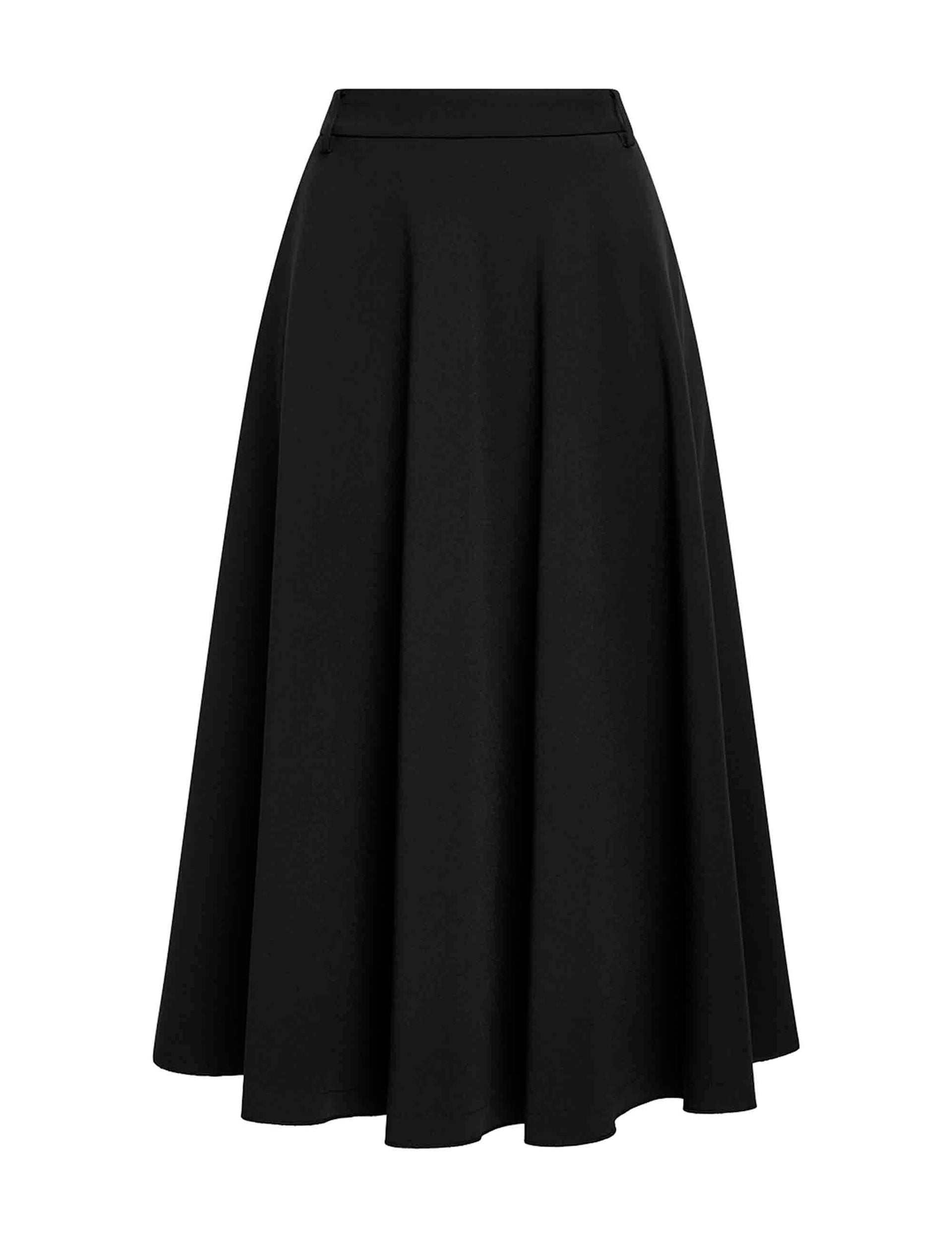 Women's Long Skirts Soft in Black Cady