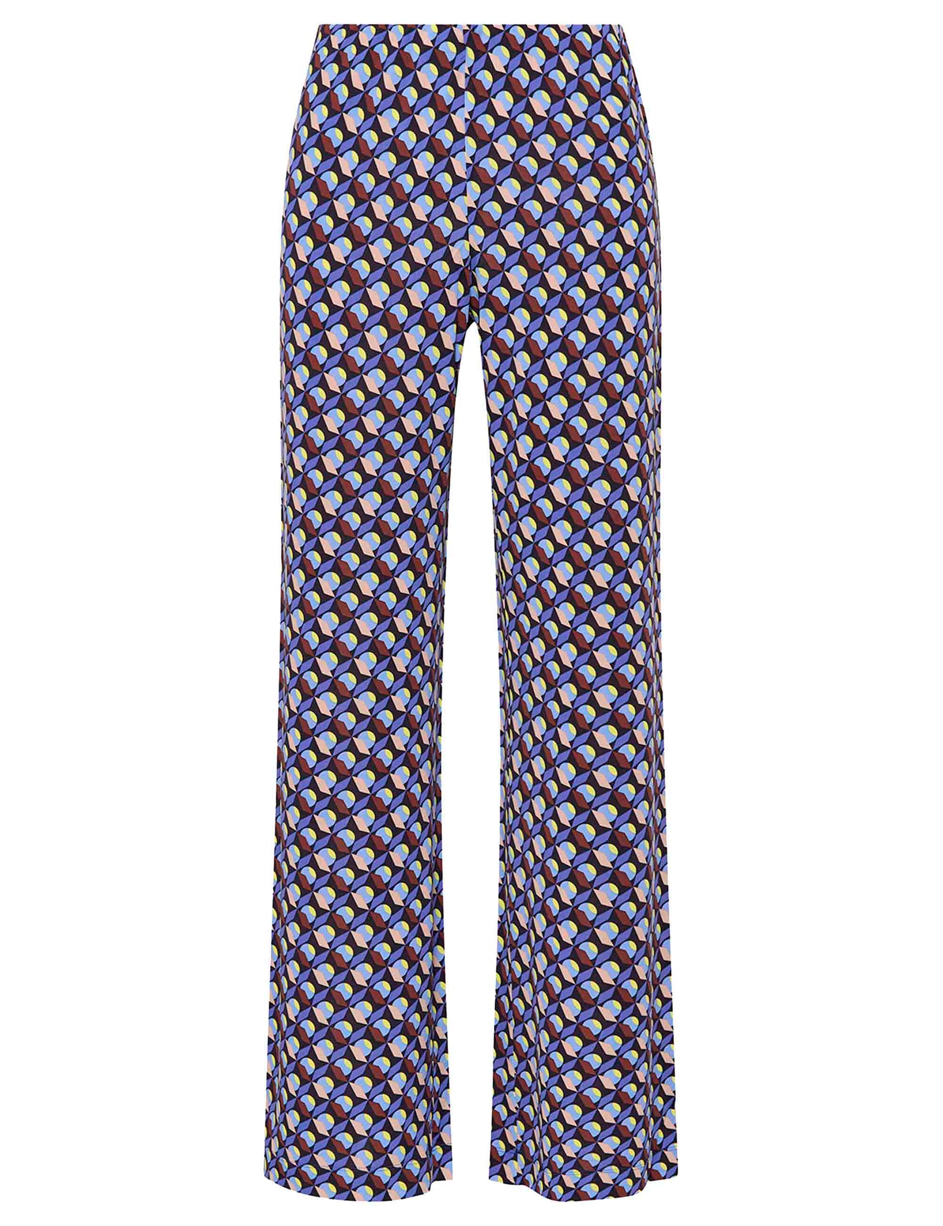 Prisma women's trousers in purple patterned jersey