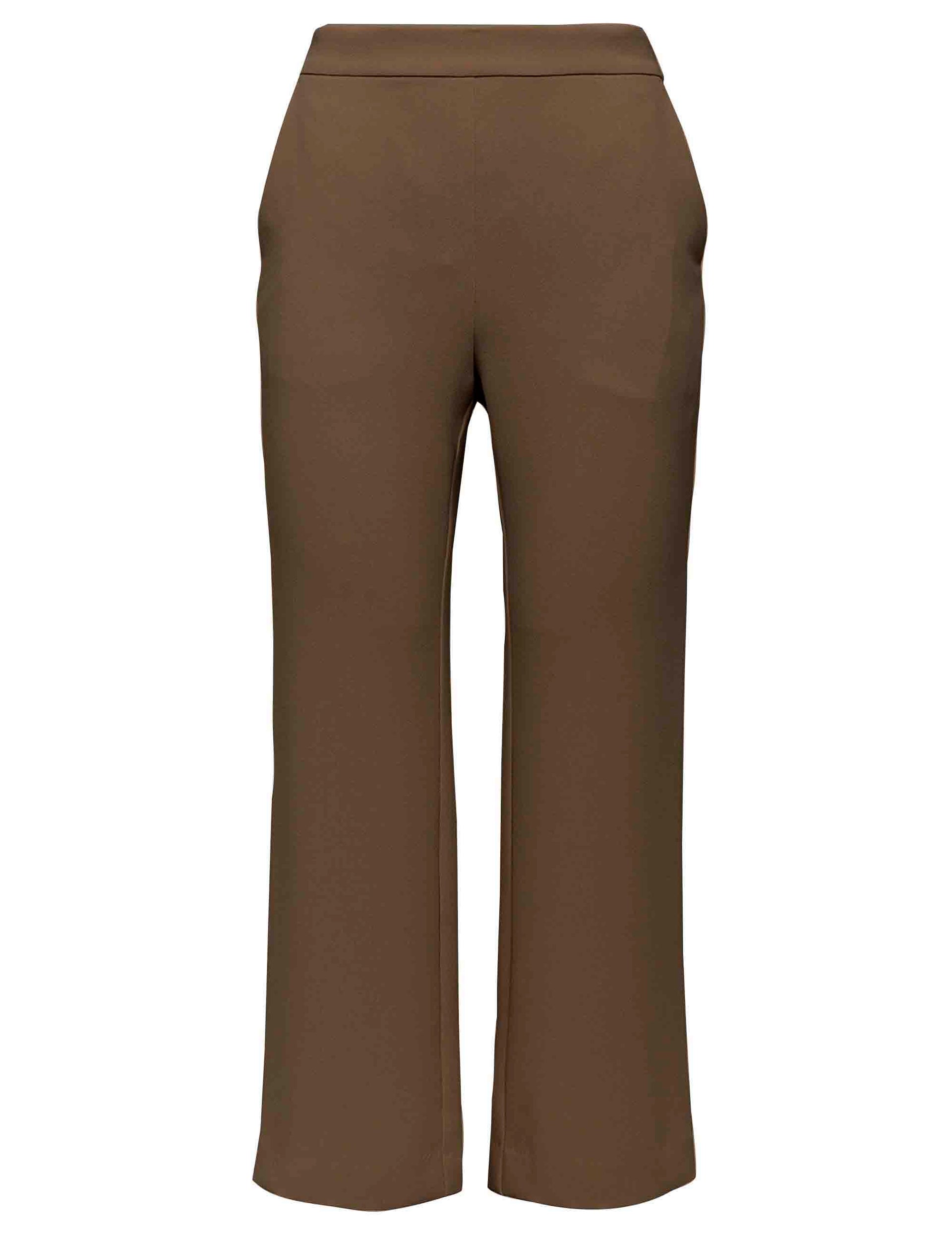 Pantaloni donna Crepe in sable verde