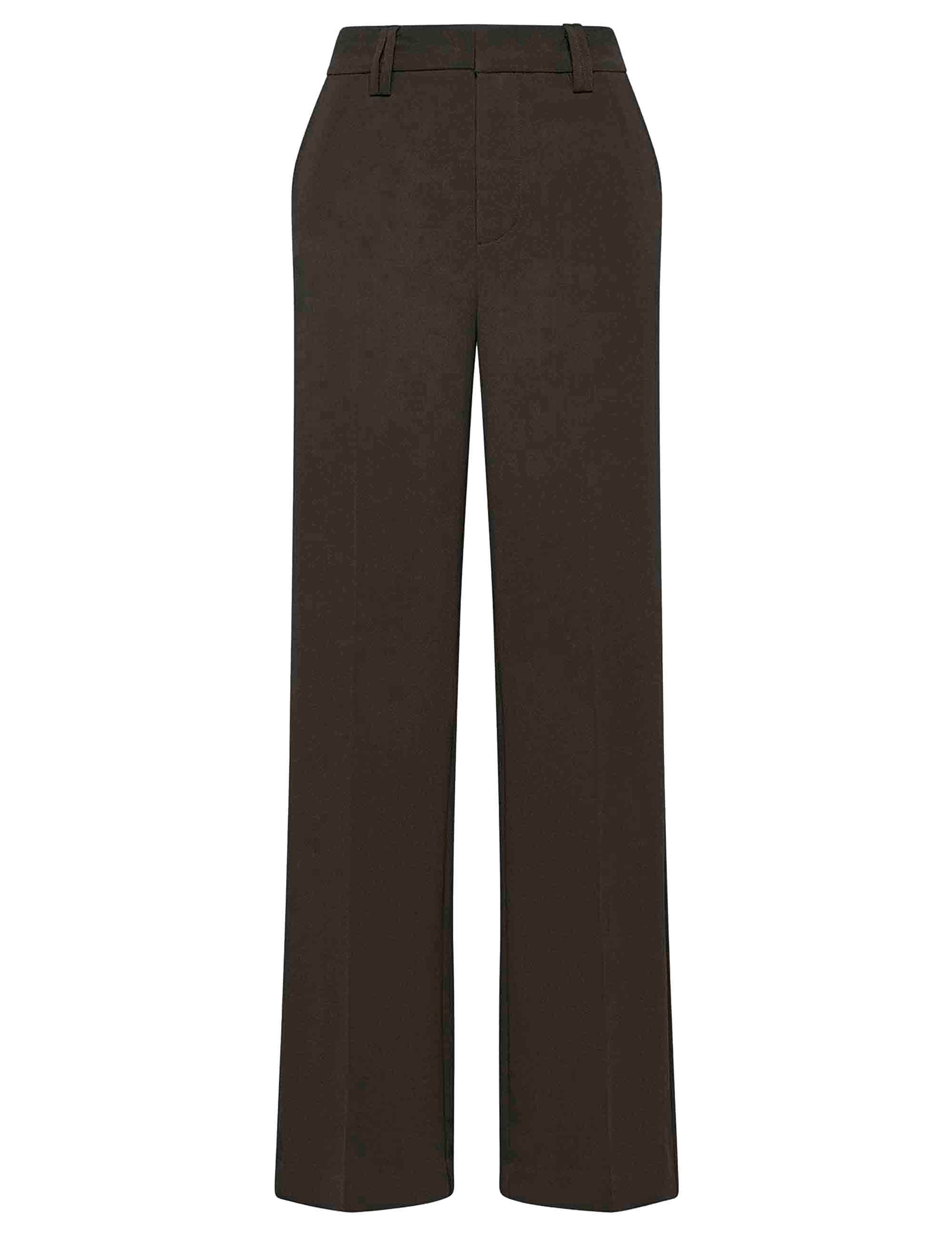 Pantaloni donna Sable in crepe nero gamba larga