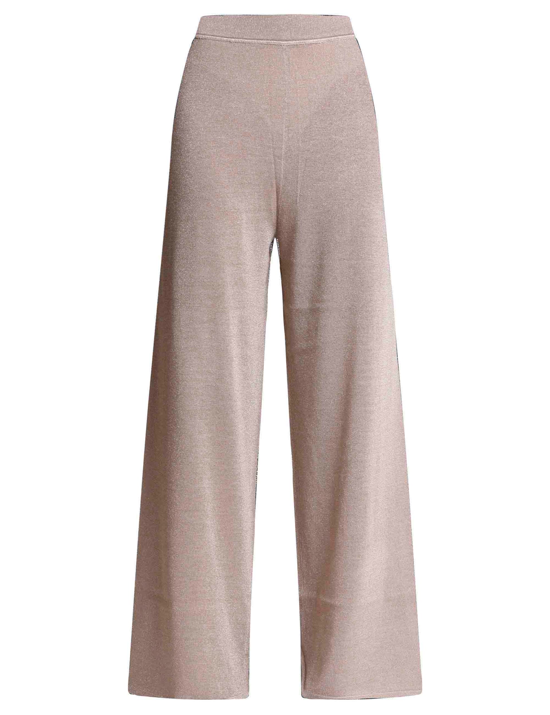 Pantaloni donna Shiny in lurex sabbia