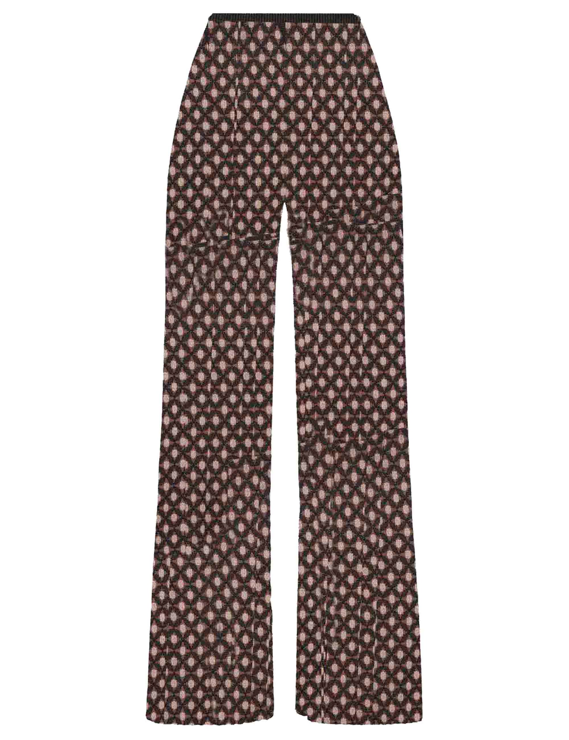 Women's trousers Polka Dot Jacquard in grey fabric