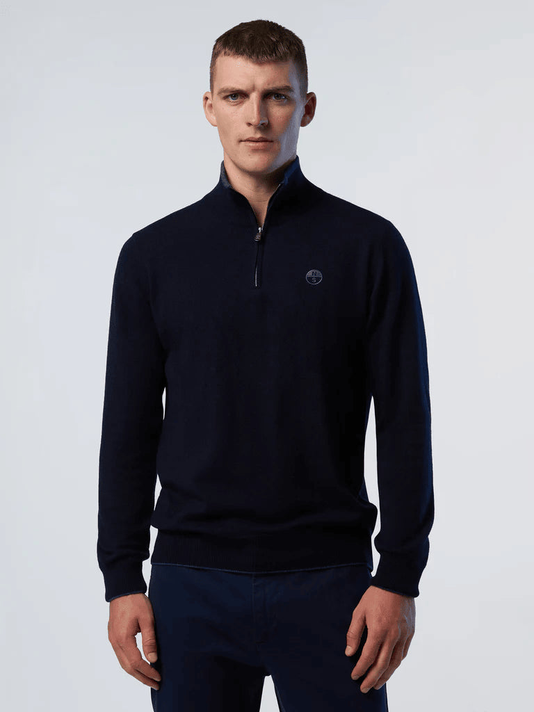 Maglie uomo in eco cashmere blu