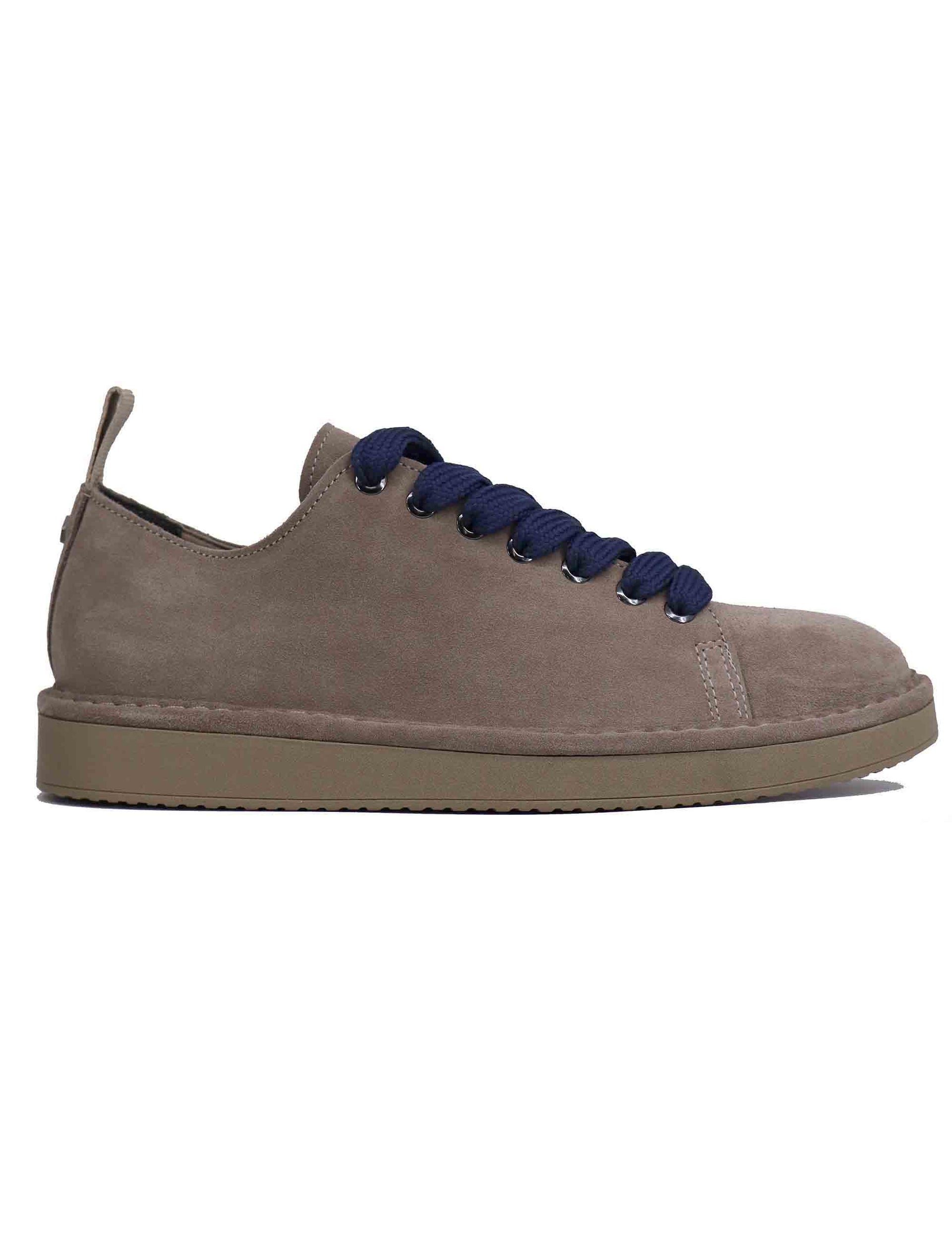 Sneakers uomo in camoscio taupe