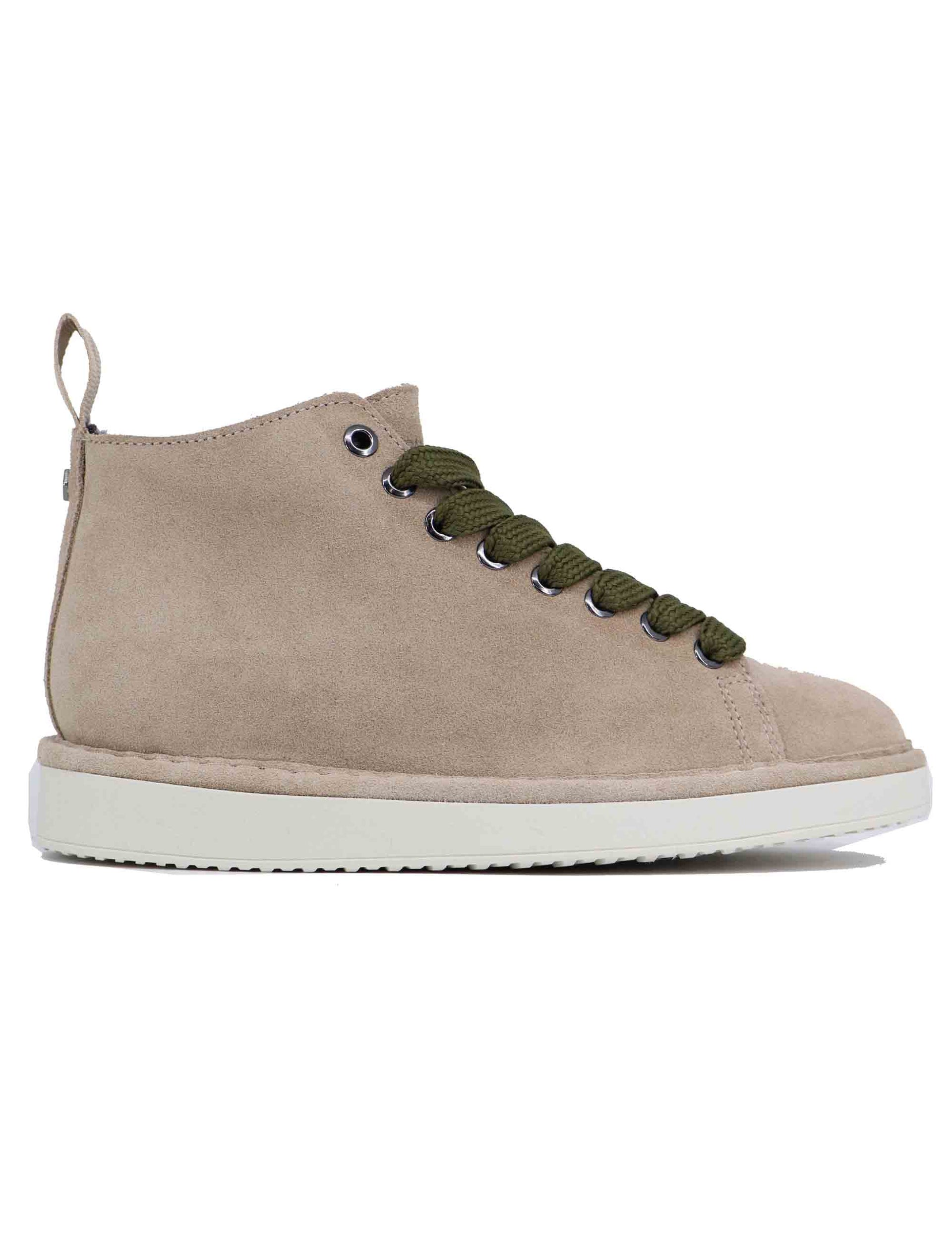 Women's beige suede sneakers