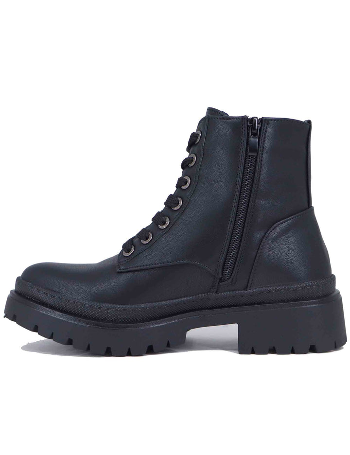 Stivaletti stringati donna in eco pelle nera BYKER001W DU1 U.S. Polo Assn. 