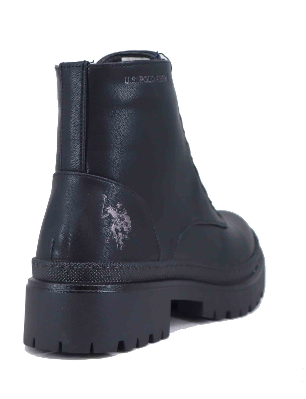 Stivaletti stringati donna in eco pelle nera BYKER001W DU1 U.S. Polo Assn. 
