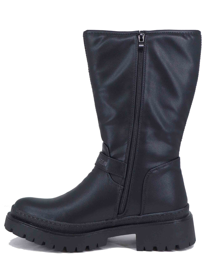 Stivaletti biker donna in eco pelle nera BYKER002W DU1 U.S. Polo Assn. 