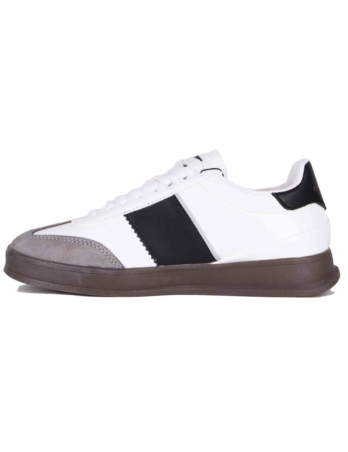 Sneakers uomo in eco pelle bianca CAMPY001M BLK01 U.S. Polo Assn. 
