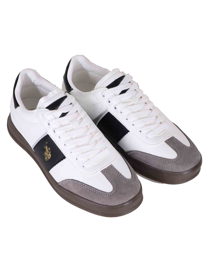 Sneakers uomo in eco pelle bianca CAMPY001M BLK01 U.S. Polo Assn. 