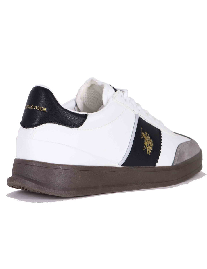 Sneakers uomo in eco pelle bianca CAMPY001M BLK01 U.S. Polo Assn. 